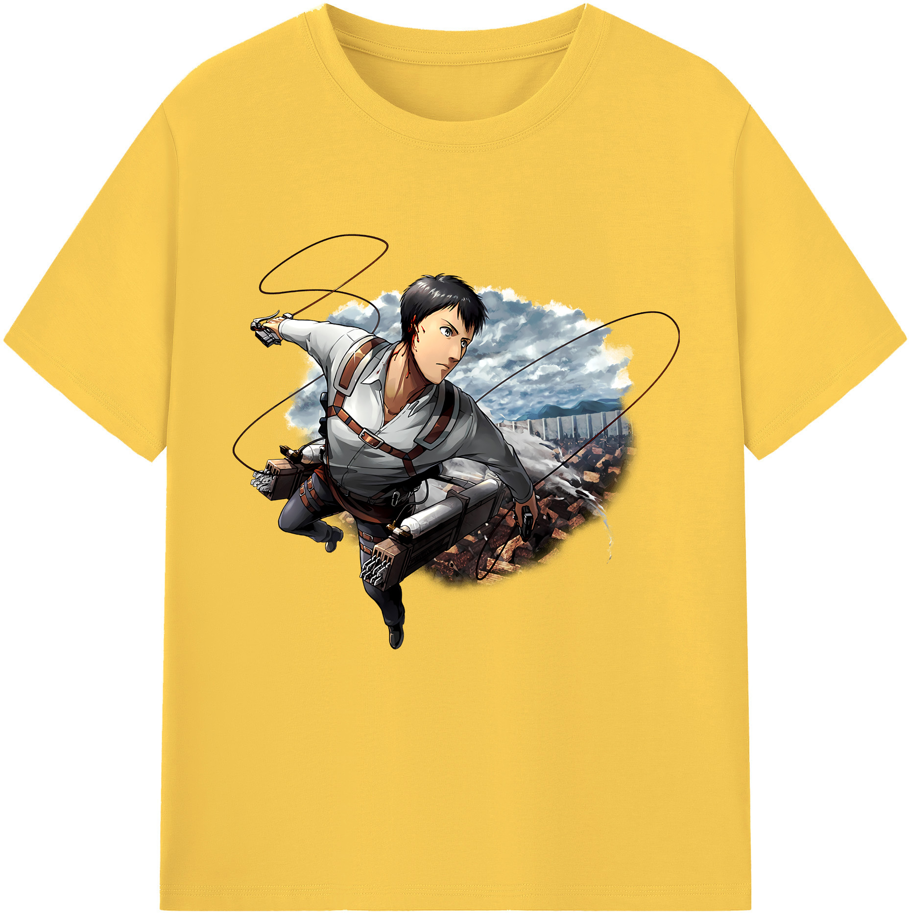 （画像用） 進撃の巨人 ベルトルト・フーバー Attack on Titan Bertholdt Hoover 綿100％半袖Tシャツ（フロントプリント）