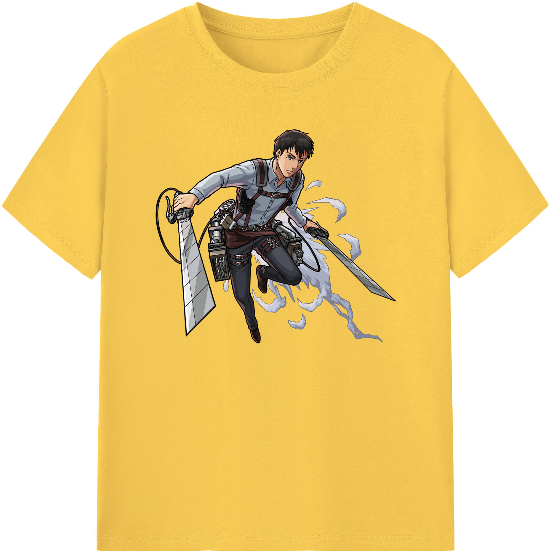 （画像用） 進撃の巨人 ベルトルト・フーバー Attack on Titan Bertholdt Hoover 綿100％半袖Tシャツ（フロントプリント）