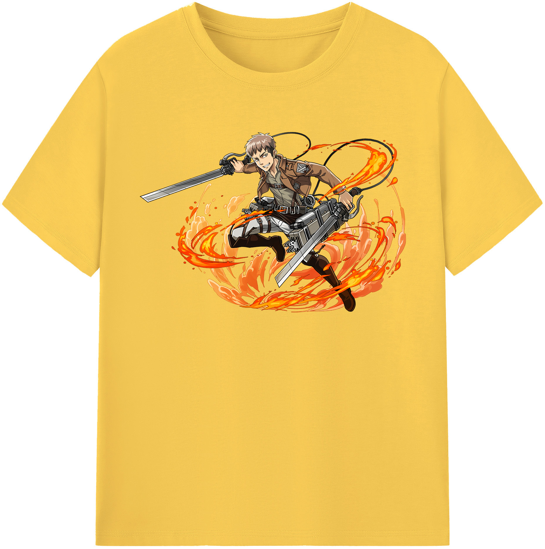 （画像用） 進撃の巨人 ジャン・キルシュタイン Attack on Titan Jean Kirstein 綿100％半袖Tシャツ（フロントプリント）