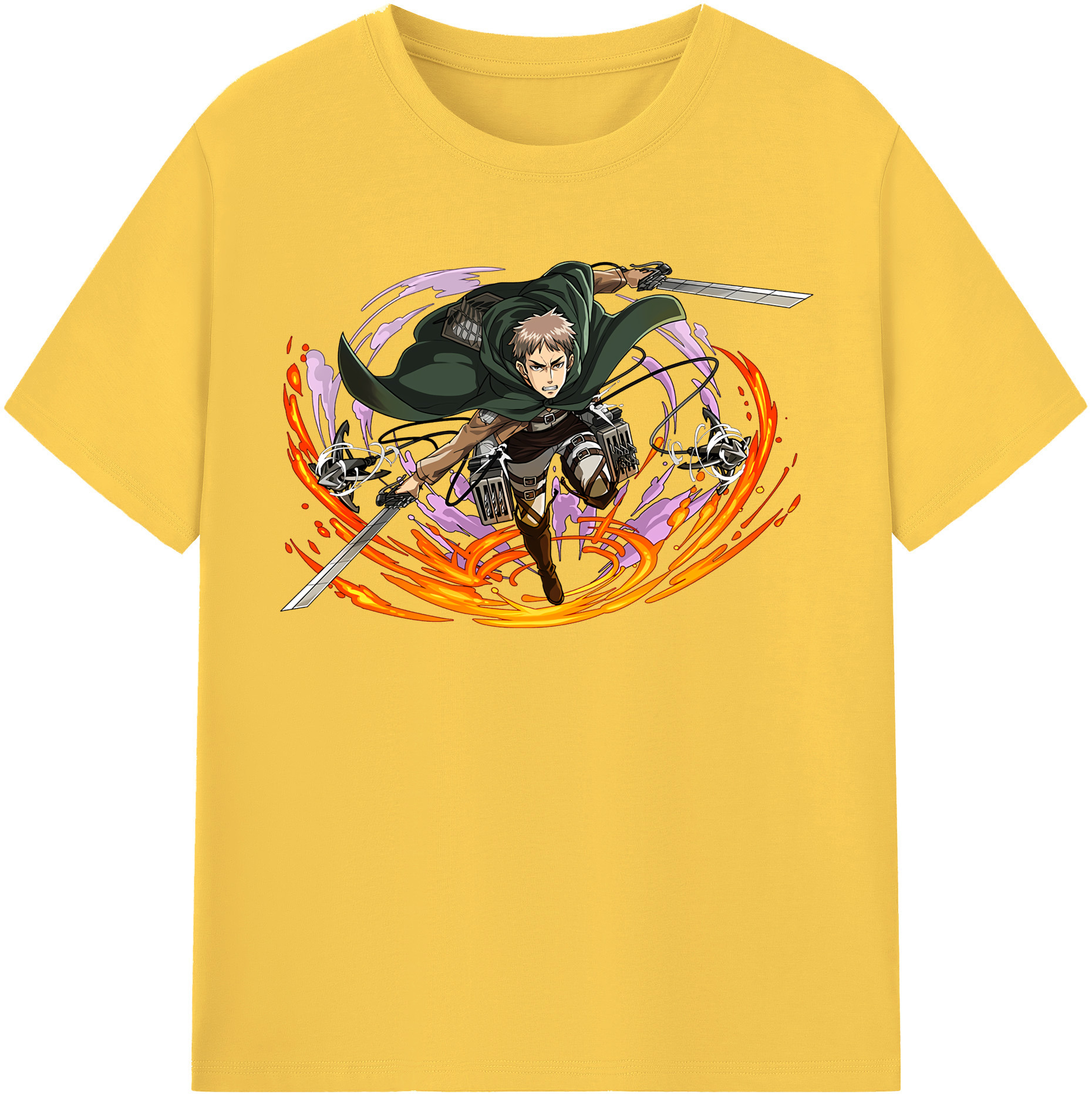 （画像用） 進撃の巨人 ジャン・キルシュタイン Attack on Titan Jean Kirstein 綿100％半袖Tシャツ（フロントプリント）