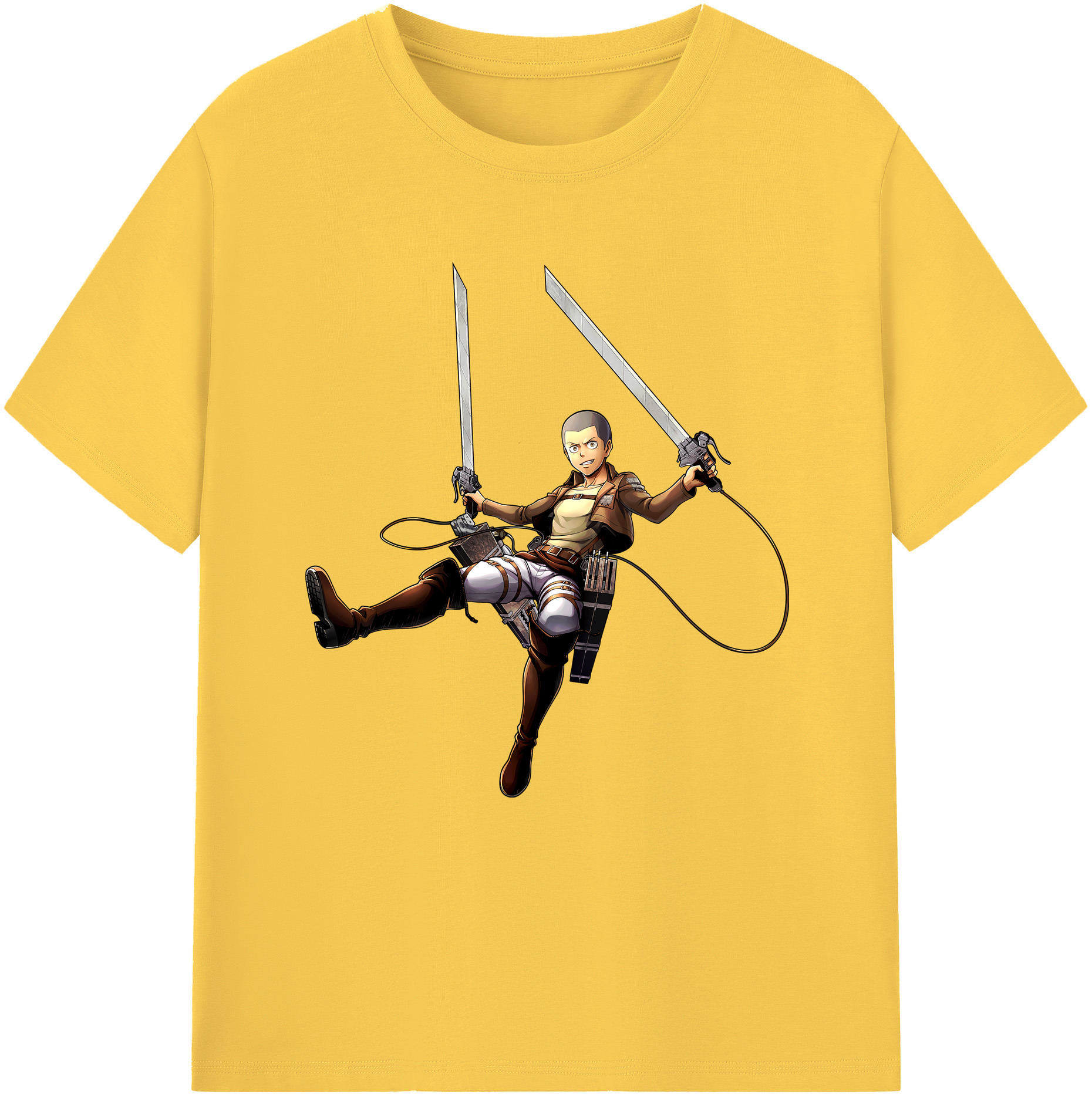 （画像用） 進撃の巨人 コニー·スプリンガー Attack on Titan Connie Springer 綿100％半袖Tシャツ（フロントプリント）
