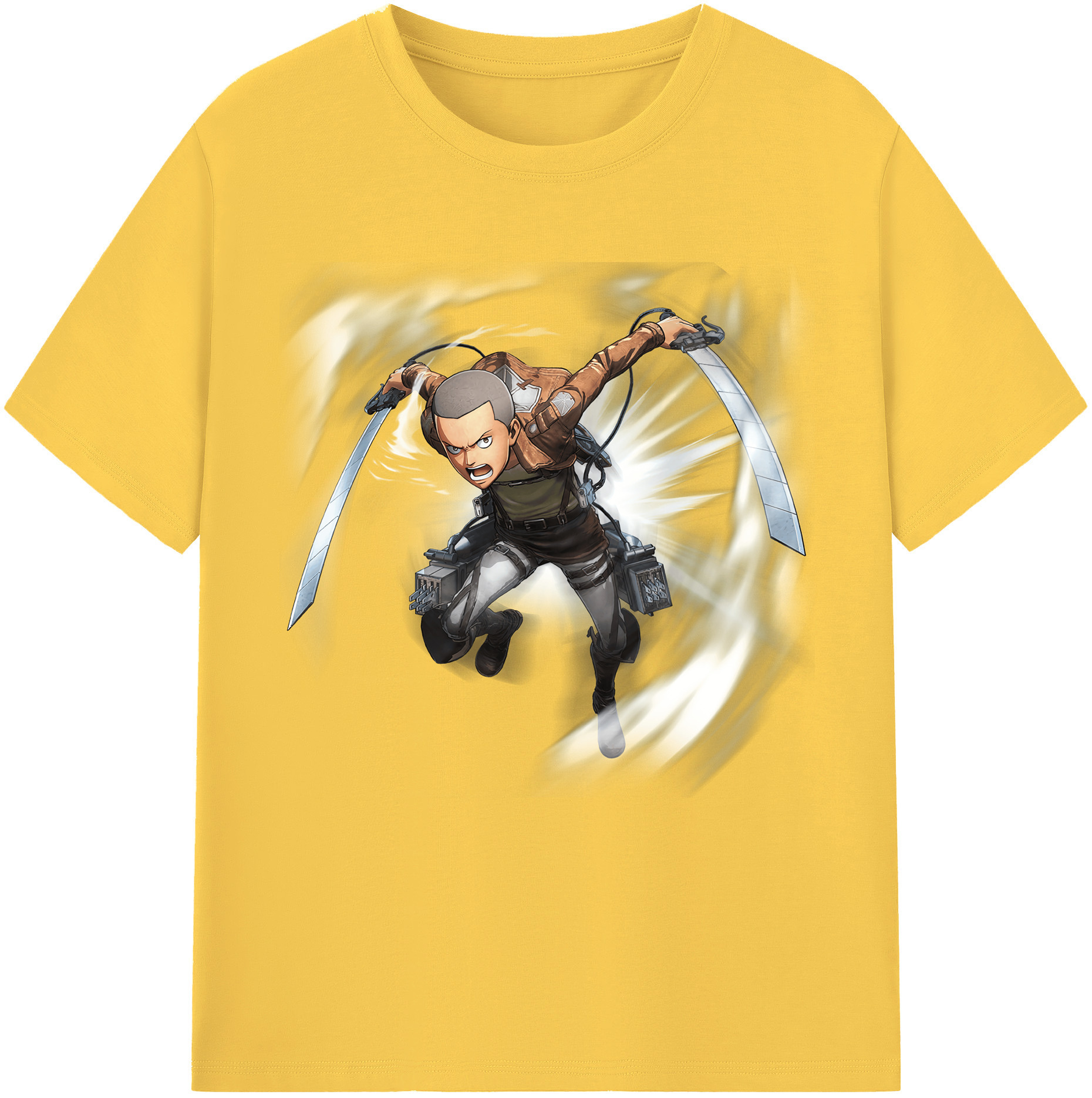 （画像用） 進撃の巨人 コニー·スプリンガー Attack on Titan Connie Springer 綿100％半袖Tシャツ（フロントプリント）