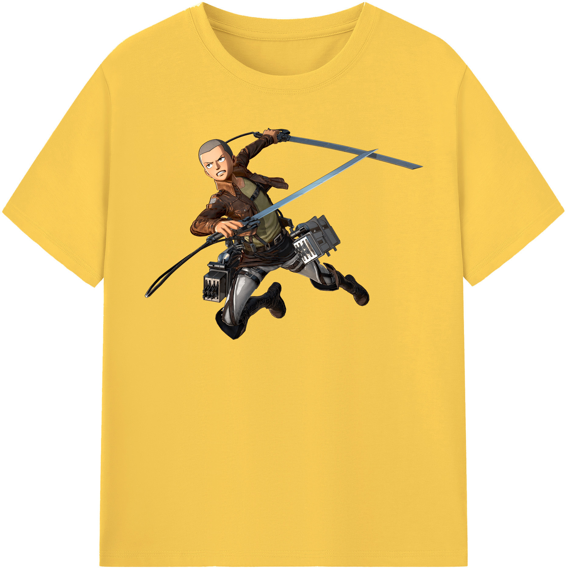 （画像用） 進撃の巨人 コニー·スプリンガー Attack on Titan Connie Springer 綿100％半袖Tシャツ（フロントプリント）