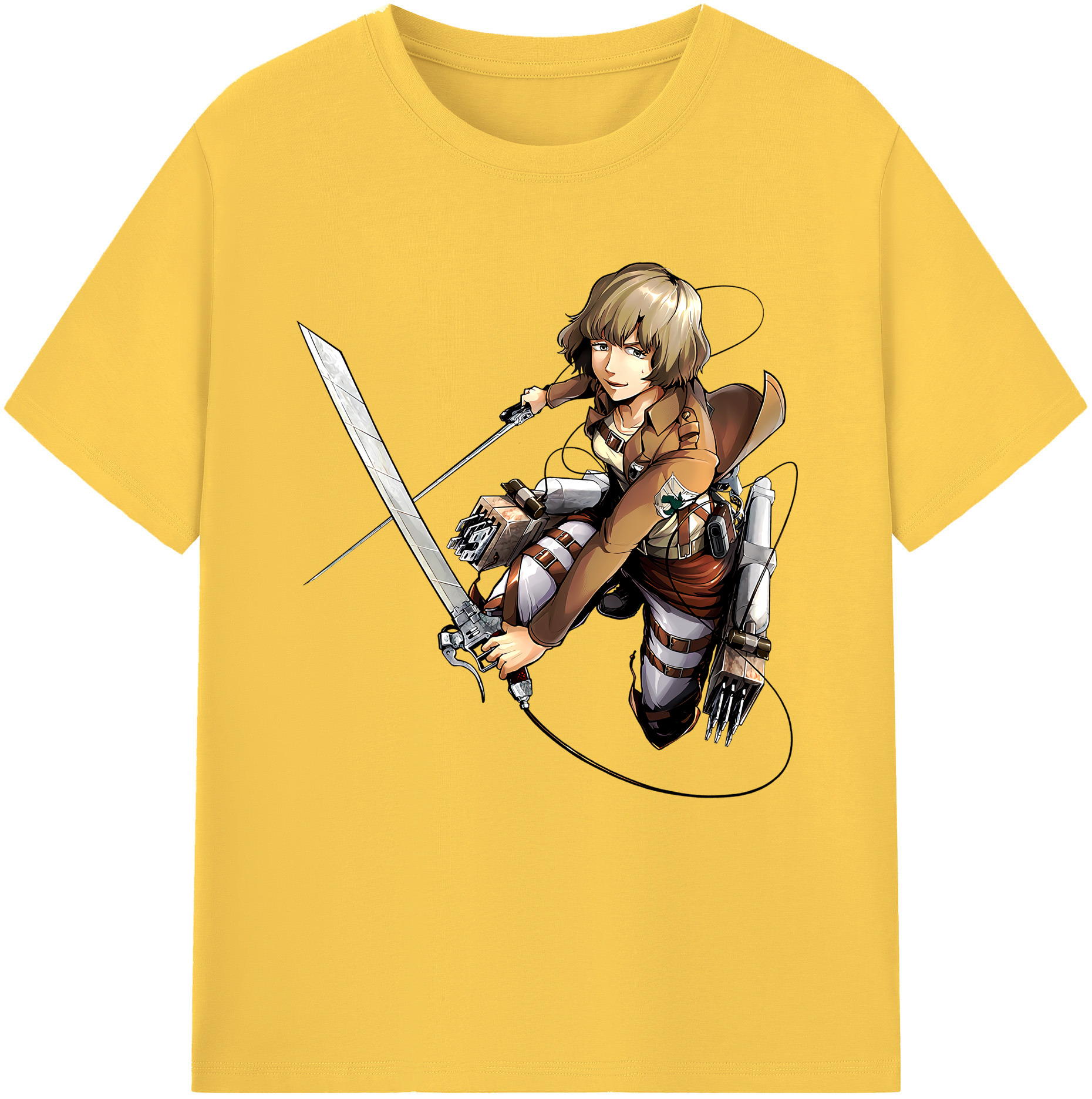 （画像用） 進撃の巨人 ヒツチ Attack on Titan Hitch 綿100％半袖Tシャツ（フロントプリント）
