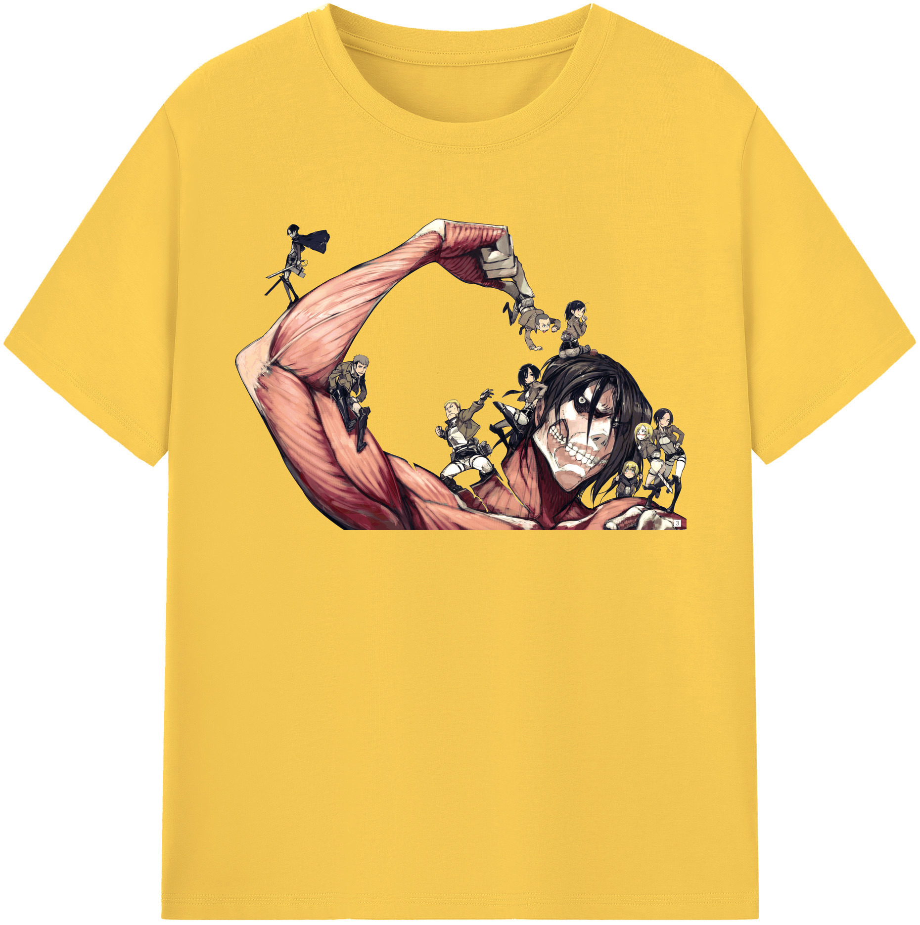 （画像用） 進撃の巨人 Attack on Titan 綿100％半袖Tシャツ（フロントプリント）