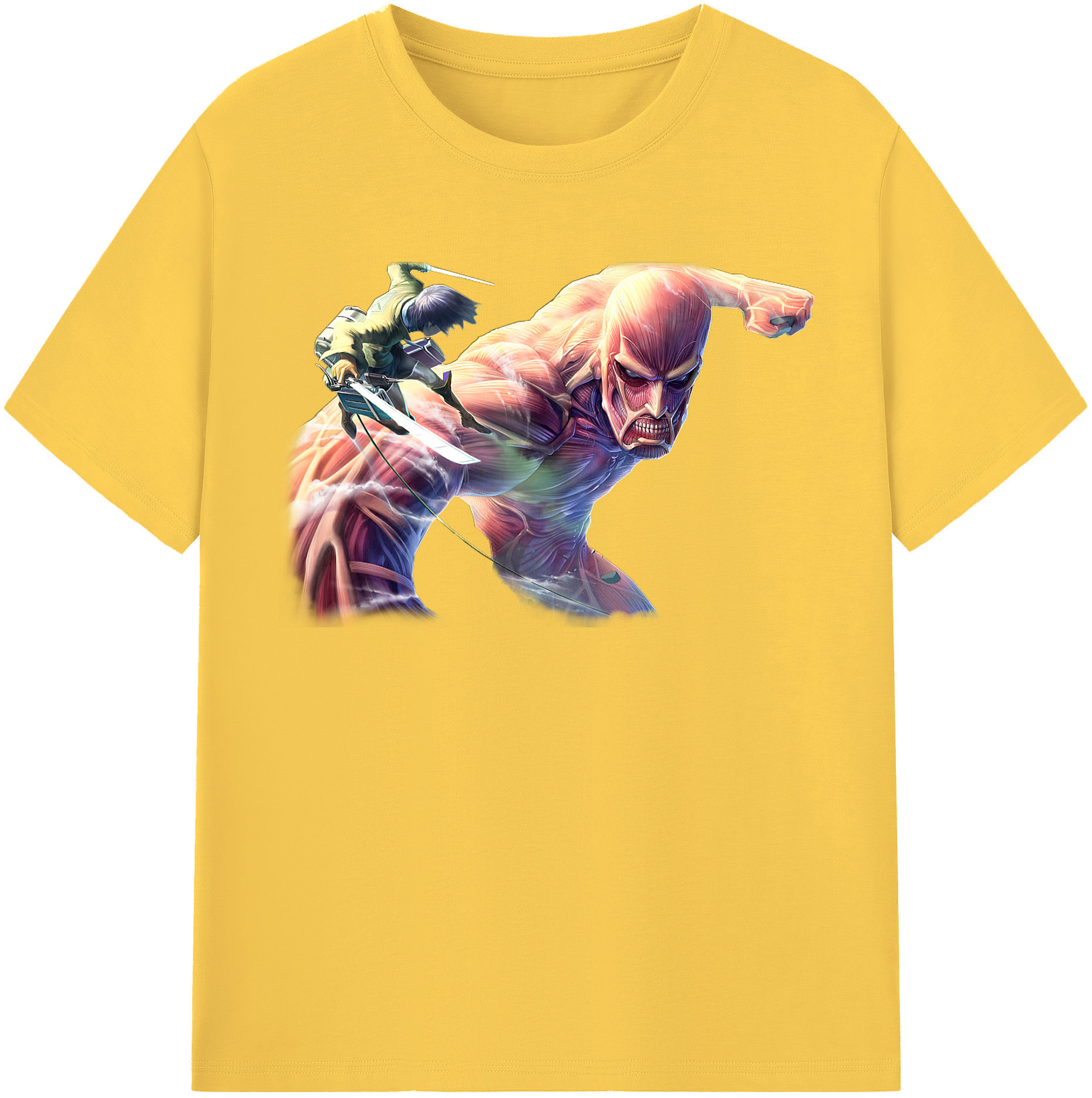 （画像用） 進撃の巨人 Attack on Titan 綿100％半袖Tシャツ（フロントプリント）