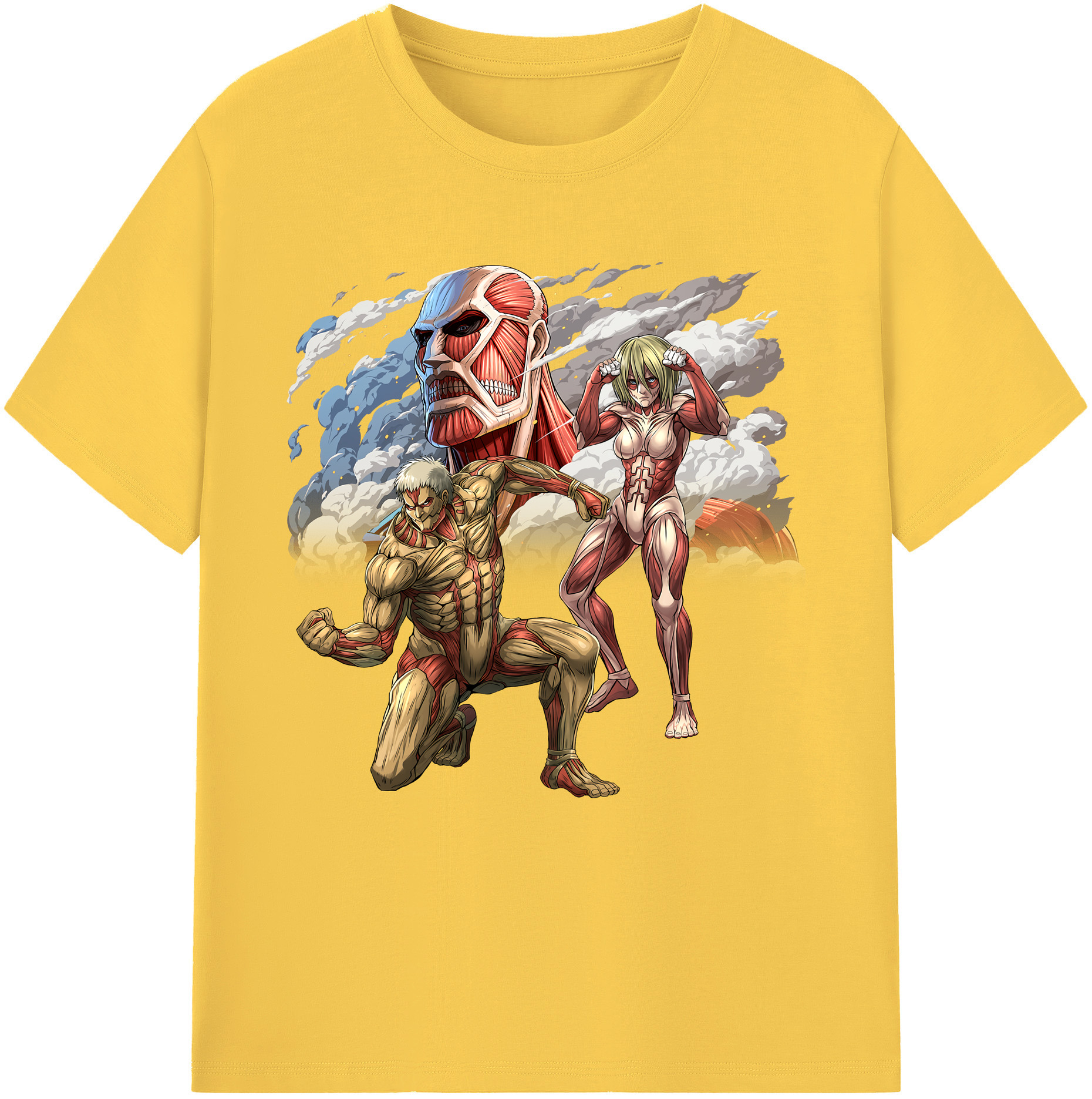 （画像用） 進撃の巨人 Attack on Titan 綿100％半袖Tシャツ（フロントプリント）