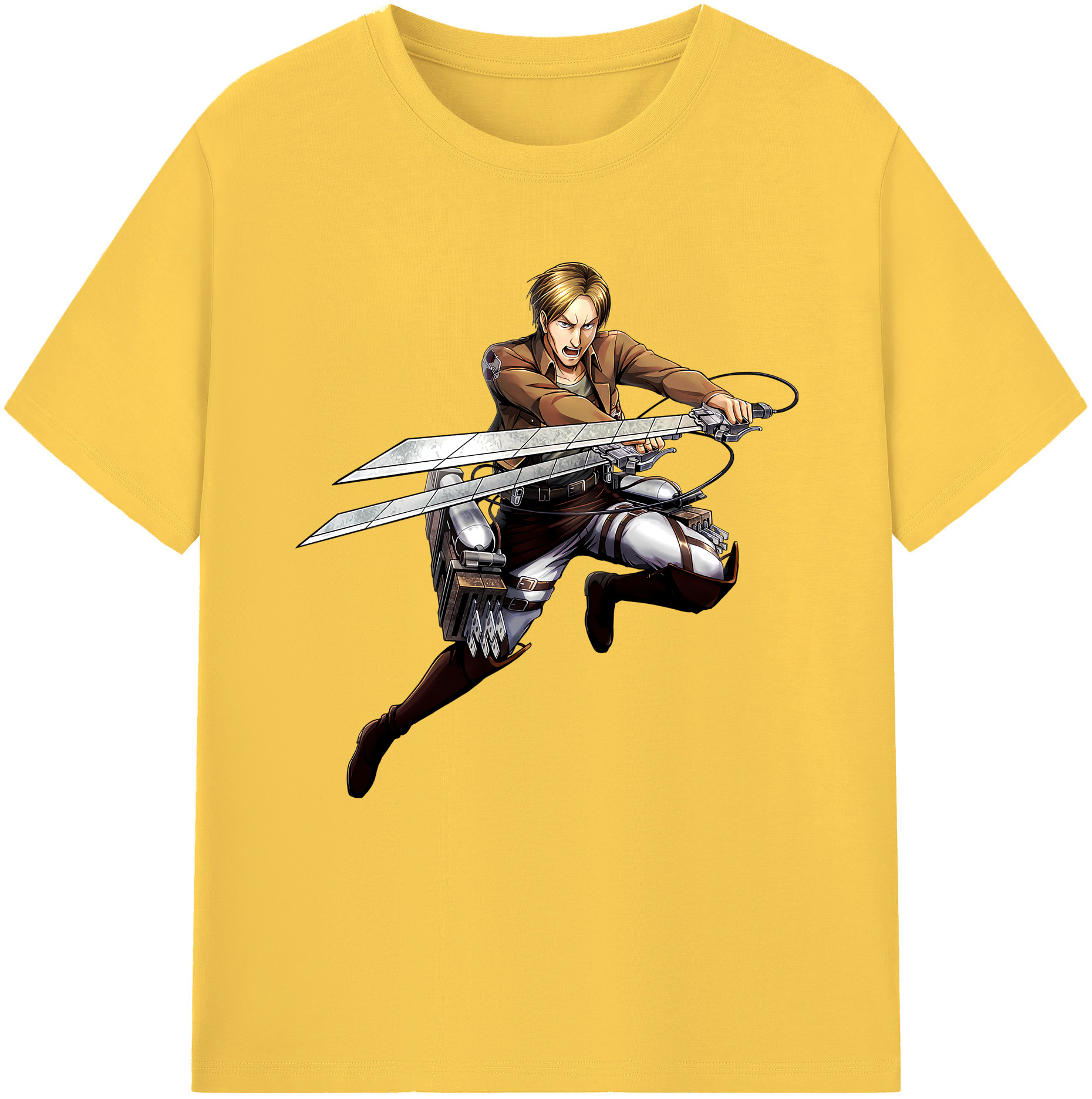（画像用） 進撃の巨人 Attack on Titan 綿100％半袖Tシャツ（フロントプリント）