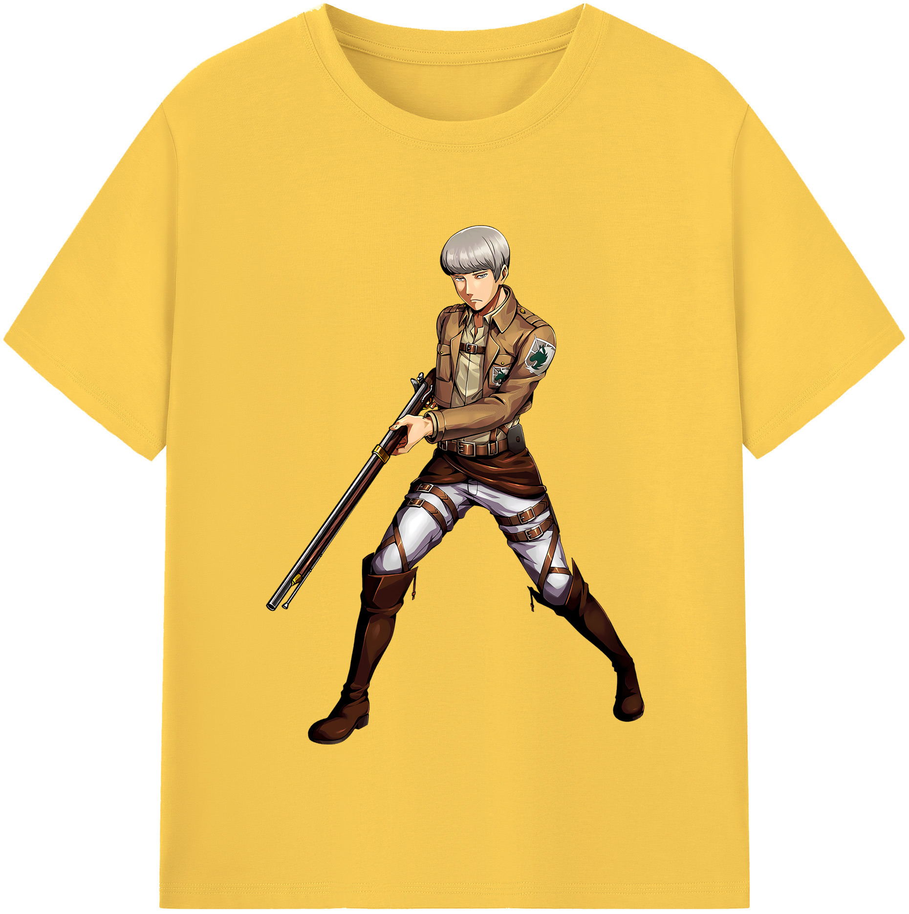 （画像用） 進撃の巨人 Attack on Titan 綿100％半袖Tシャツ（フロントプリント）