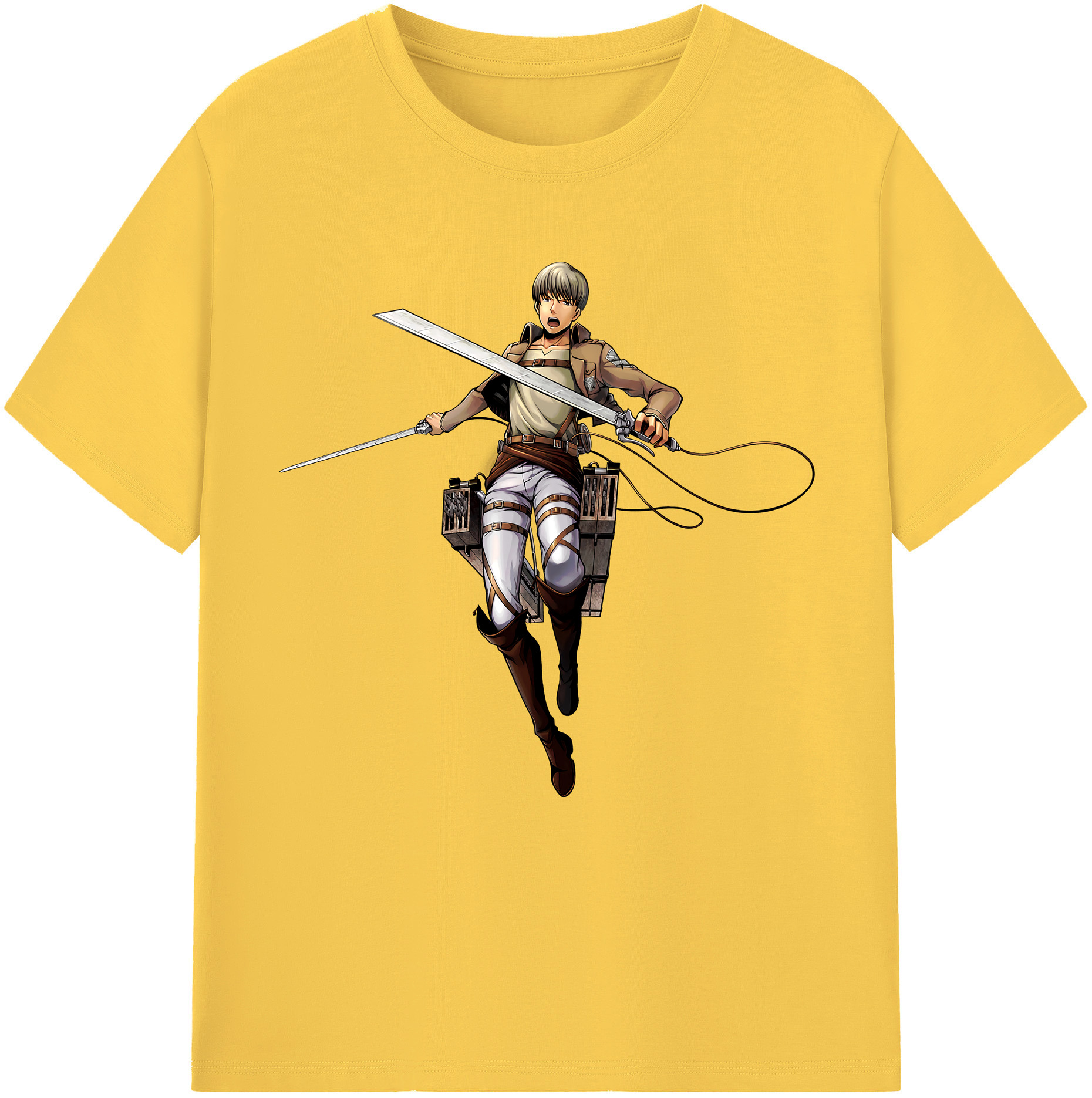 （画像用） 進撃の巨人 Attack on Titan 綿100％半袖Tシャツ（フロントプリント）