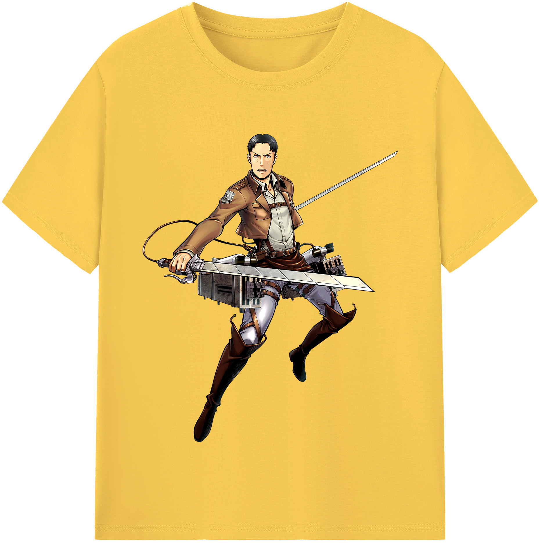 （画像用） 進撃の巨人 Attack on Titan 綿100％半袖Tシャツ（フロントプリント）