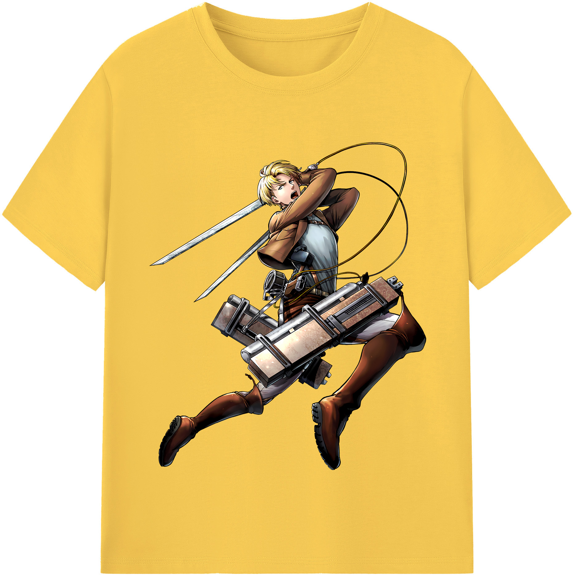 （画像用） 進撃の巨人 Attack on Titan 綿100％半袖Tシャツ（フロントプリント）