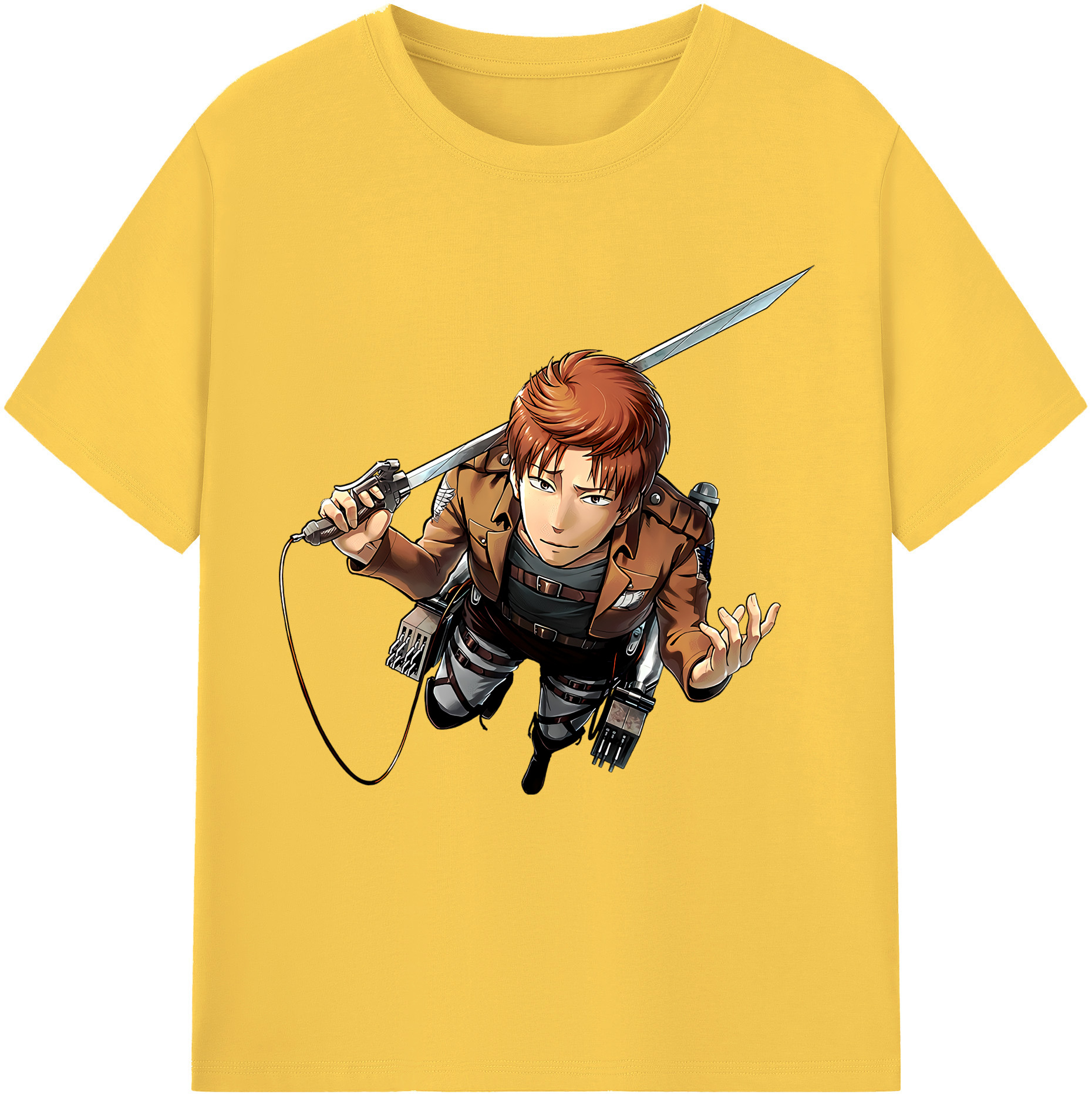 （画像用） 進撃の巨人 Attack on Titan 綿100％半袖Tシャツ（フロントプリント）