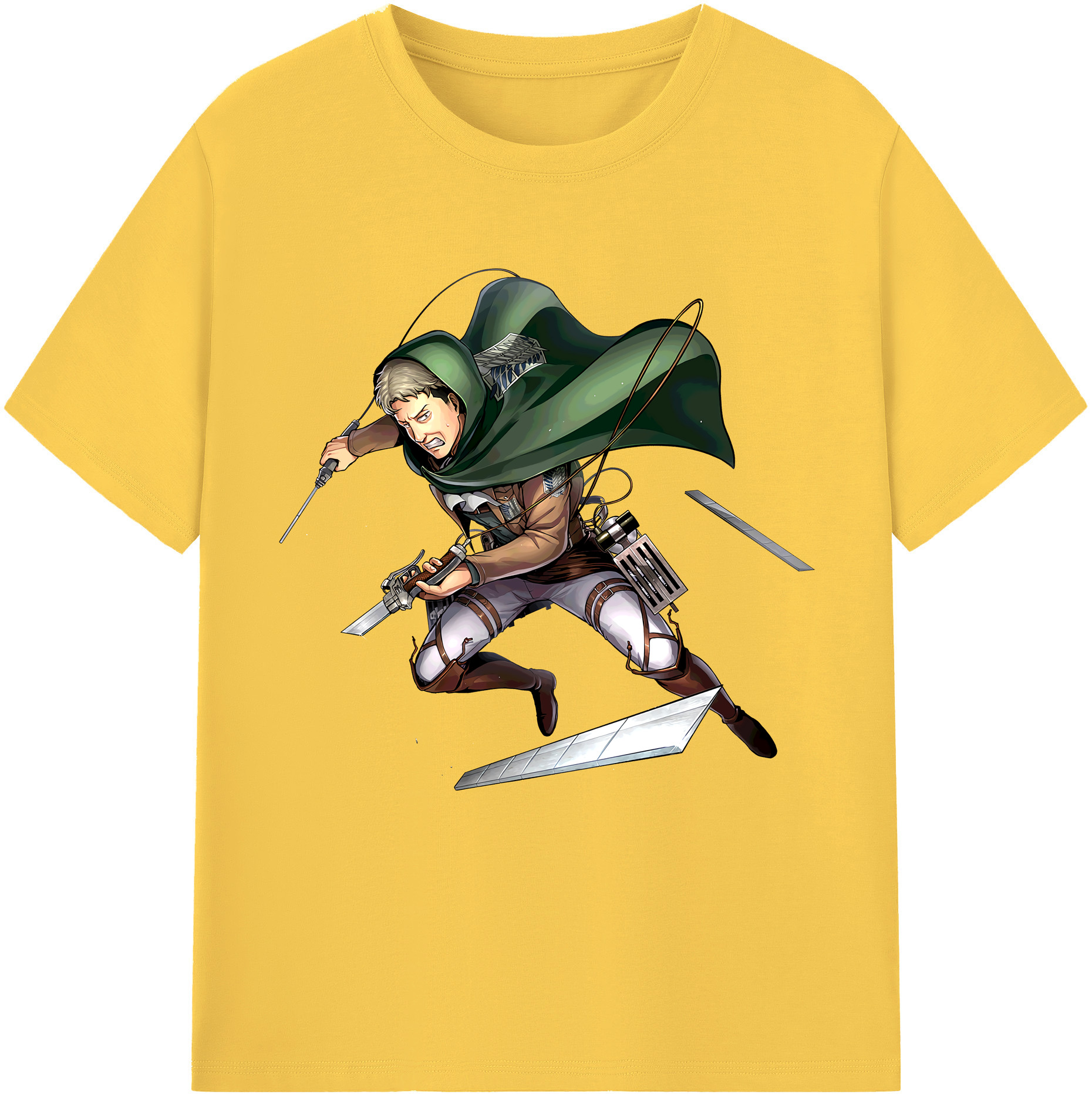 （画像用） 進撃の巨人 Attack on Titan 綿100％半袖Tシャツ（フロントプリント）