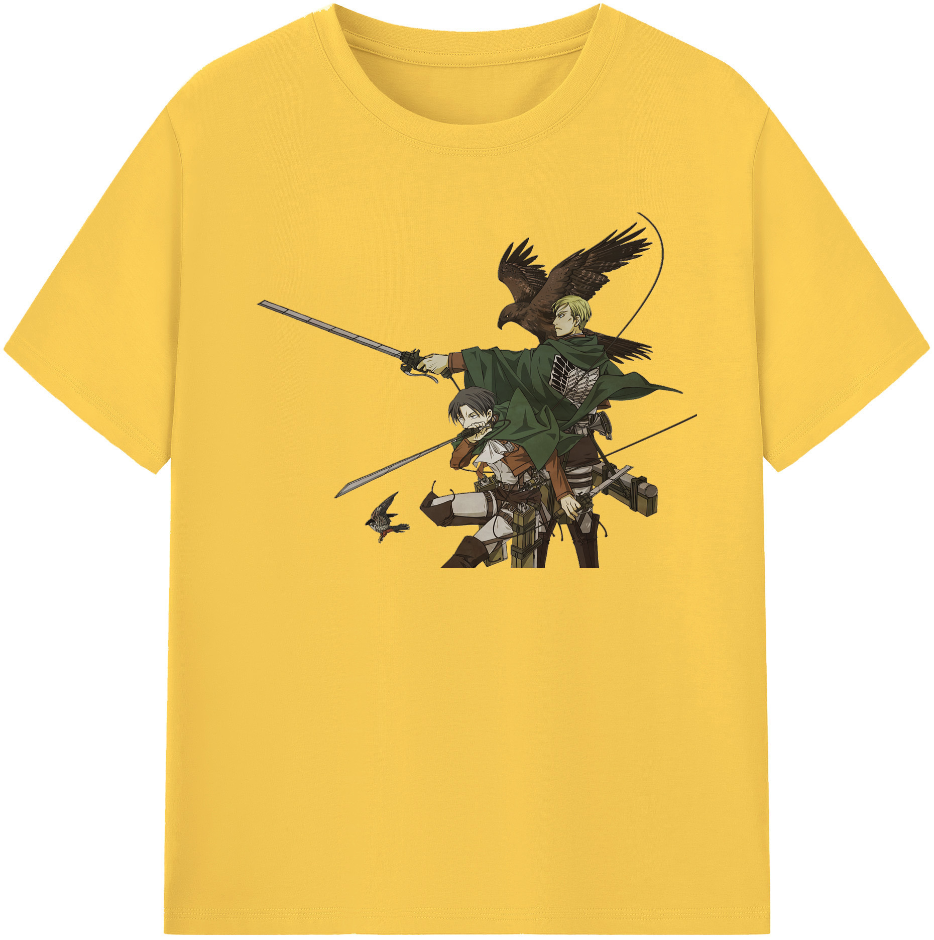 （画像用） 進撃の巨人 Attack on Titan 綿100％半袖Tシャツ（フロントプリント）