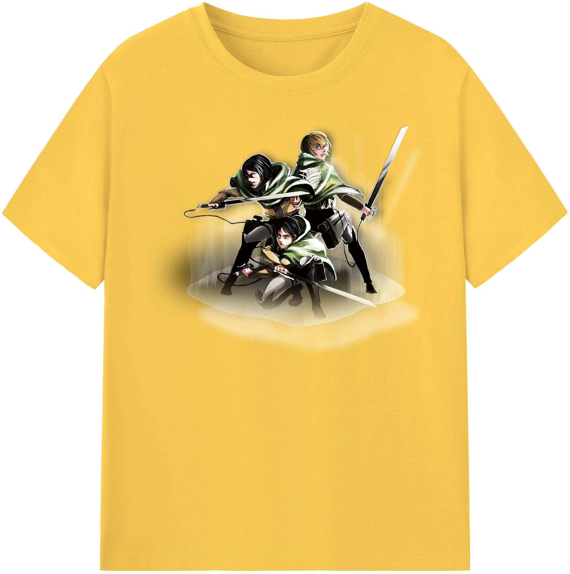 （画像用） 進撃の巨人 Attack on Titan 綿100％半袖Tシャツ（フロントプリント）