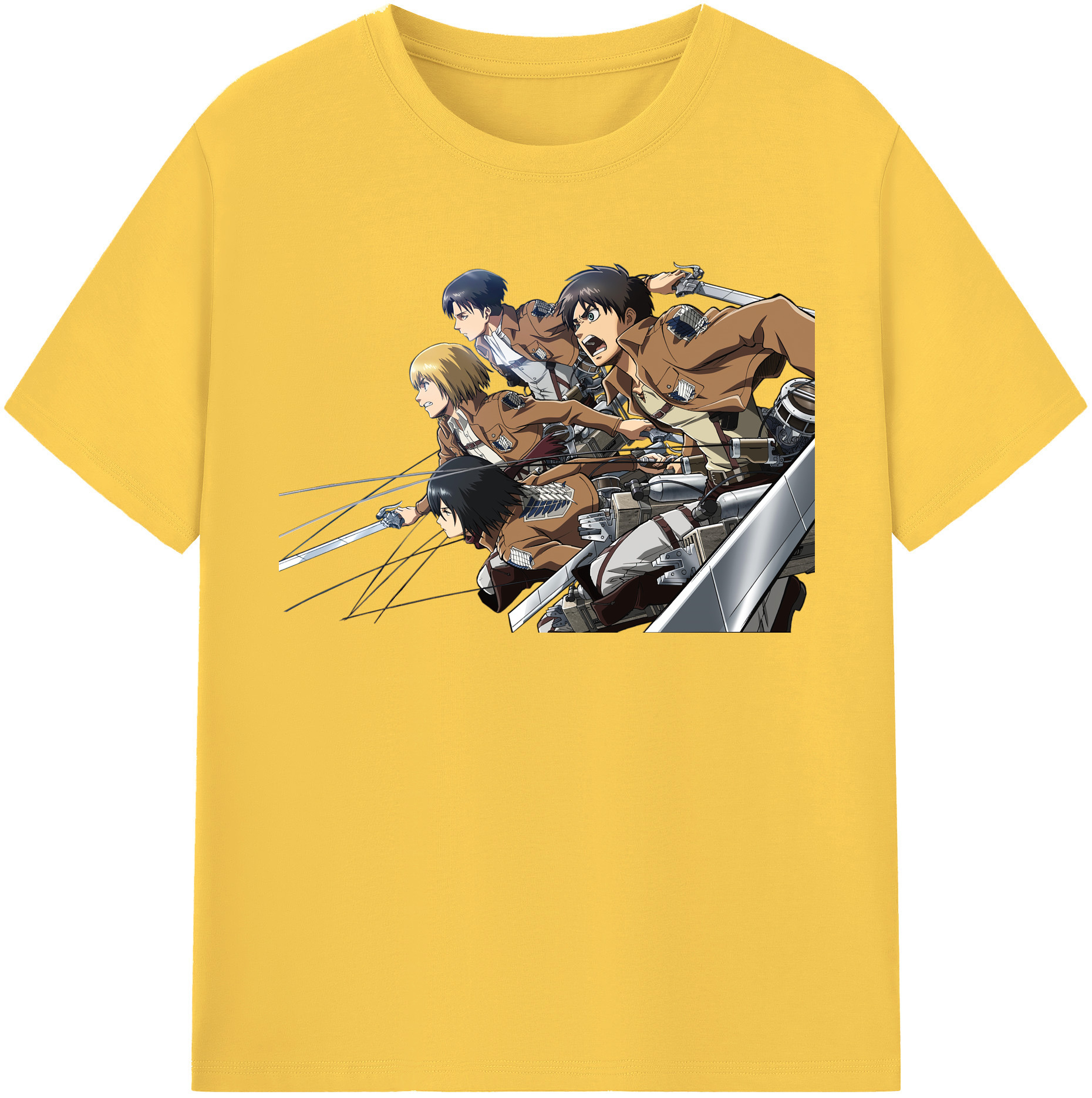 （画像用） 進撃の巨人 Attack on Titan 綿100％半袖Tシャツ（フロントプリント）