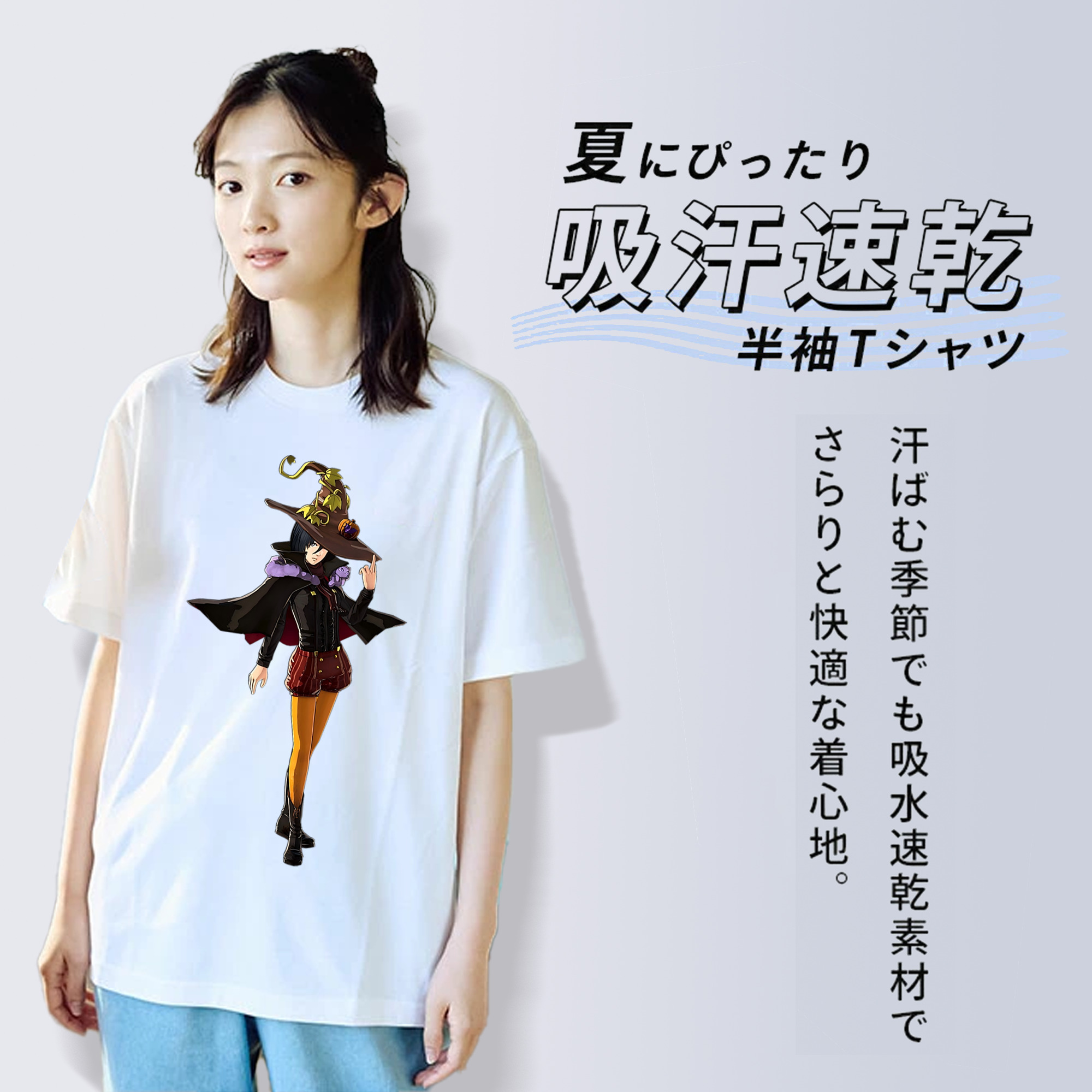 進撃の巨人 ミカサ·アッカーマン Attack on Titan Mikasa Ackerman 綿100％半袖Tシャツ（フロントプリント）