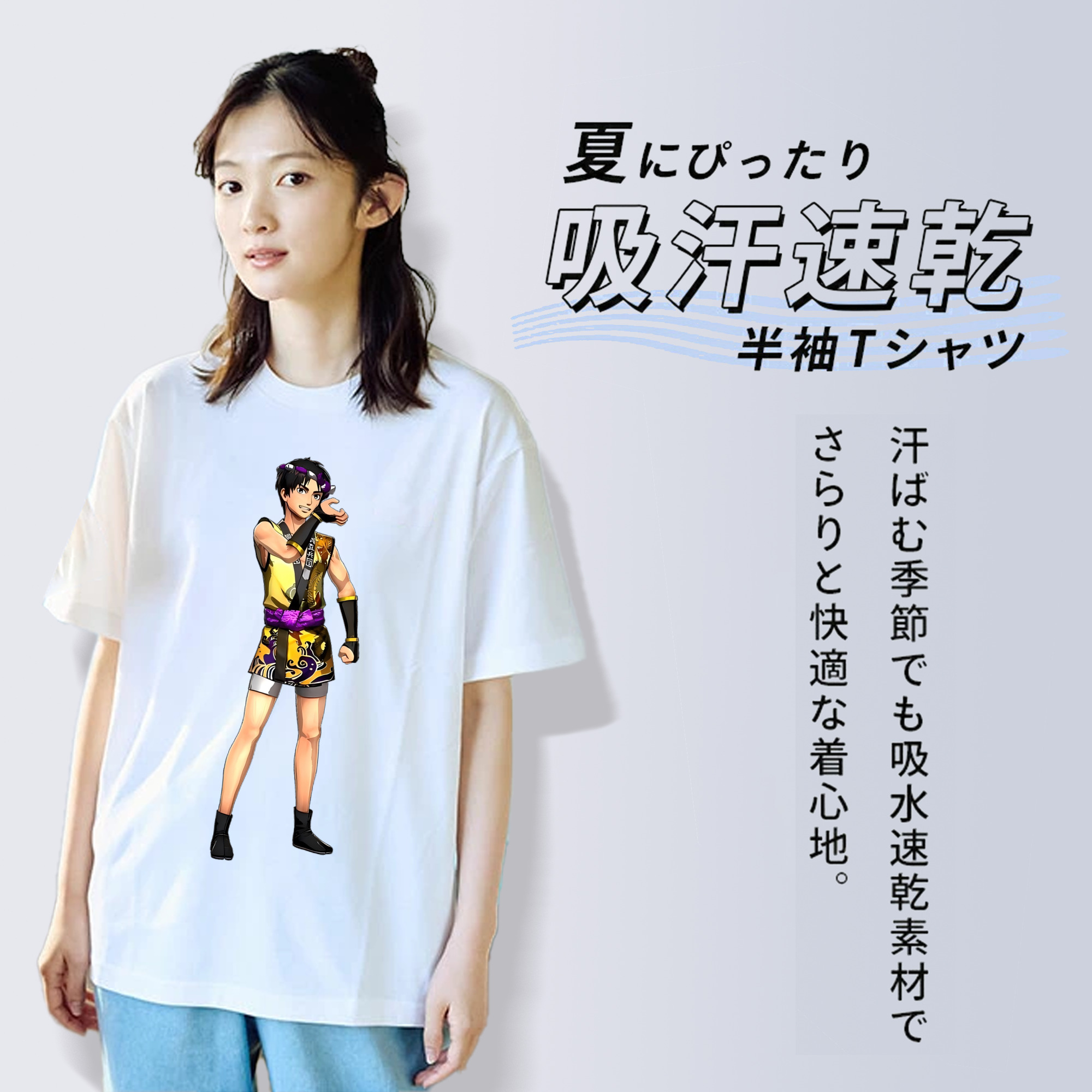進撃の巨人 リヴァイ·アッカーマン Attack on Titan Levi Ackerman 綿100％半袖Tシャツ（フロントプリント）