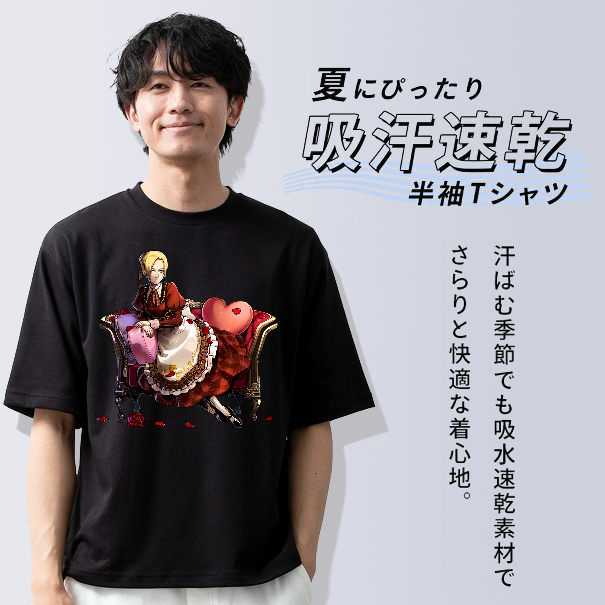 進撃の巨人 アニ・レオンハート Attack on Titan Annie Leonhart 綿100％半袖Tシャツ（フロントプリント）
