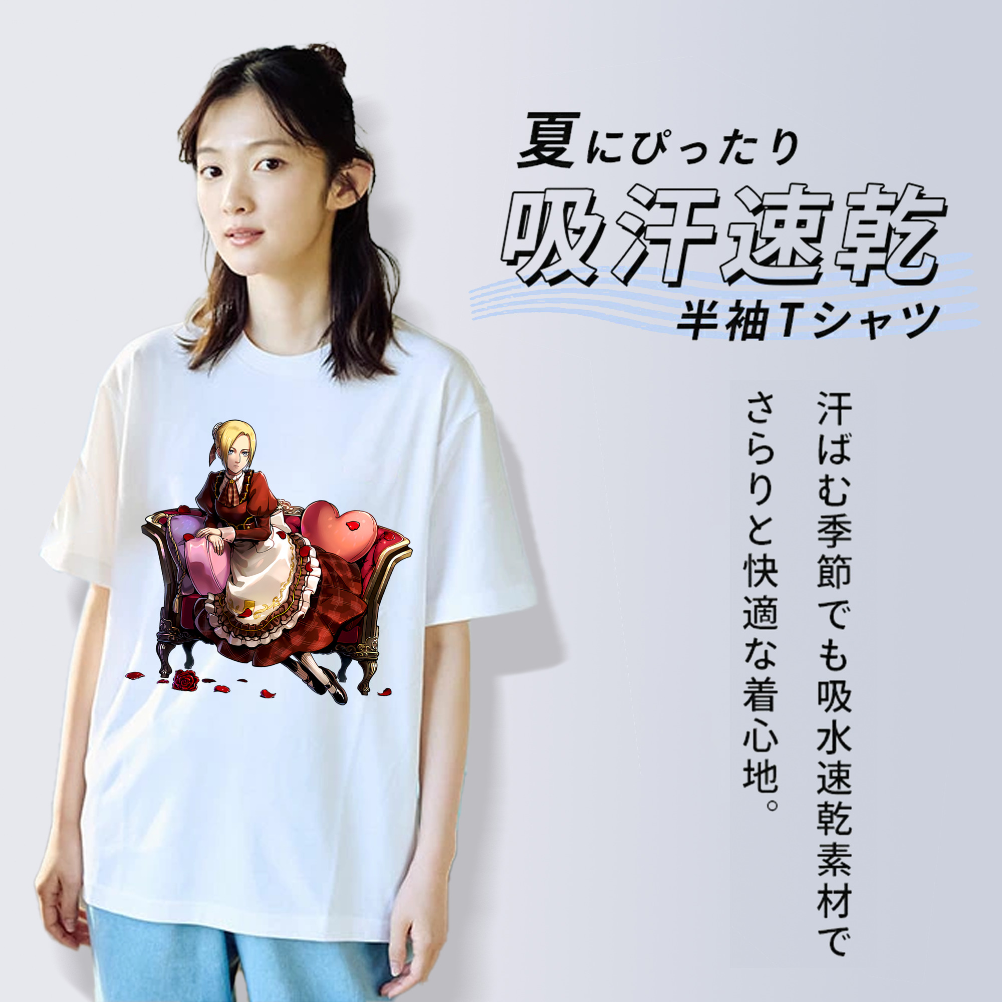 進撃の巨人 アニ・レオンハート Attack on Titan Annie Leonhart 綿100％半袖Tシャツ（フロントプリント）