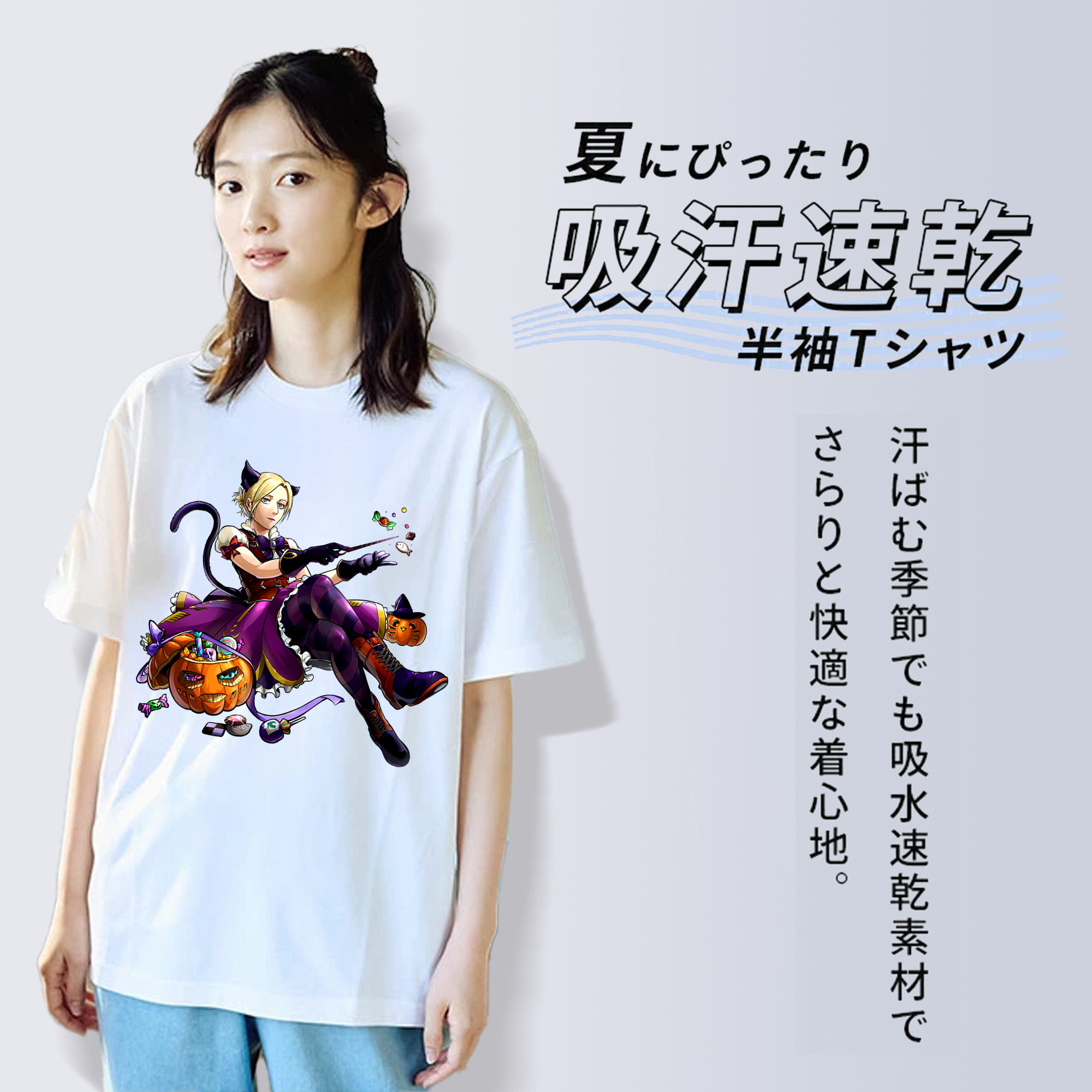 進撃の巨人 アニ・レオンハート Attack on Titan Annie Leonhart 綿100％半袖Tシャツ（フロントプリント）