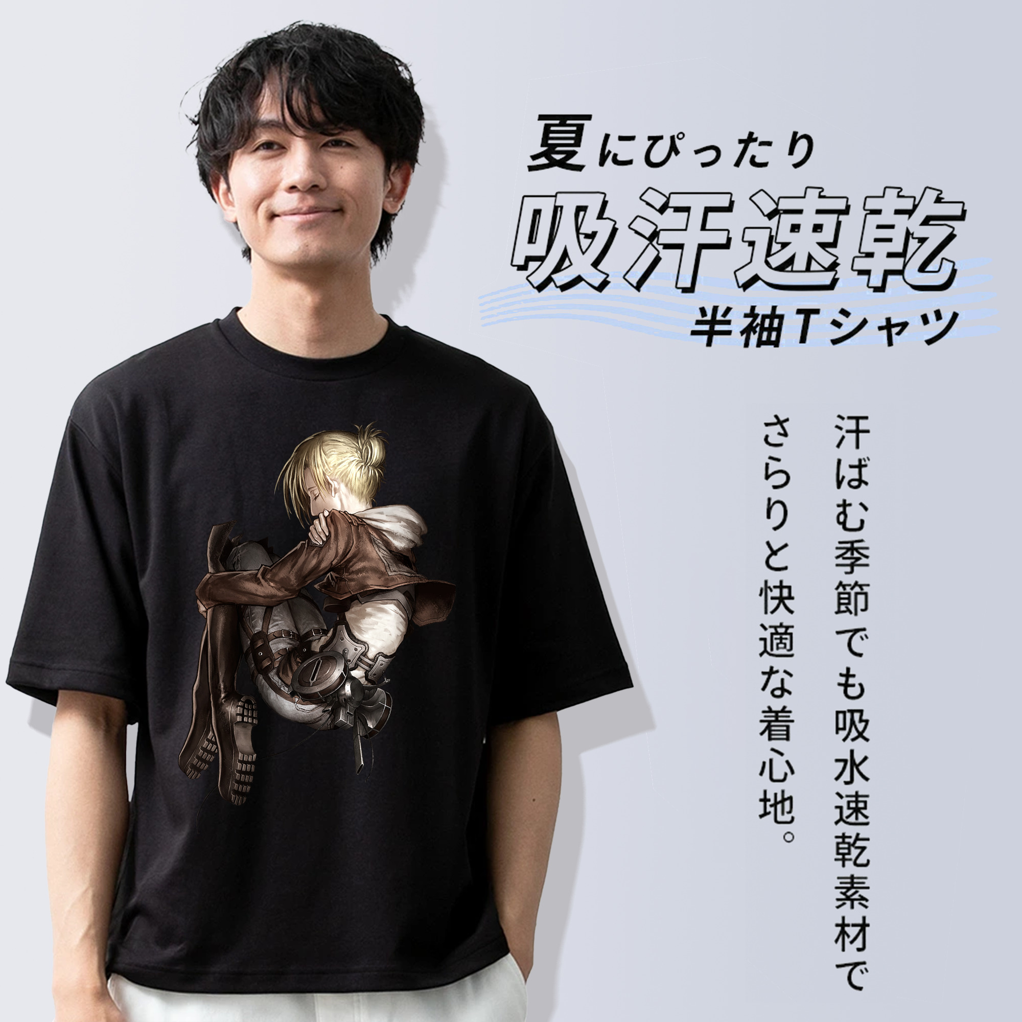 進撃の巨人 アニ・レオンハート Attack on Titan Annie Leonhart 綿100％半袖Tシャツ（フロントプリント）