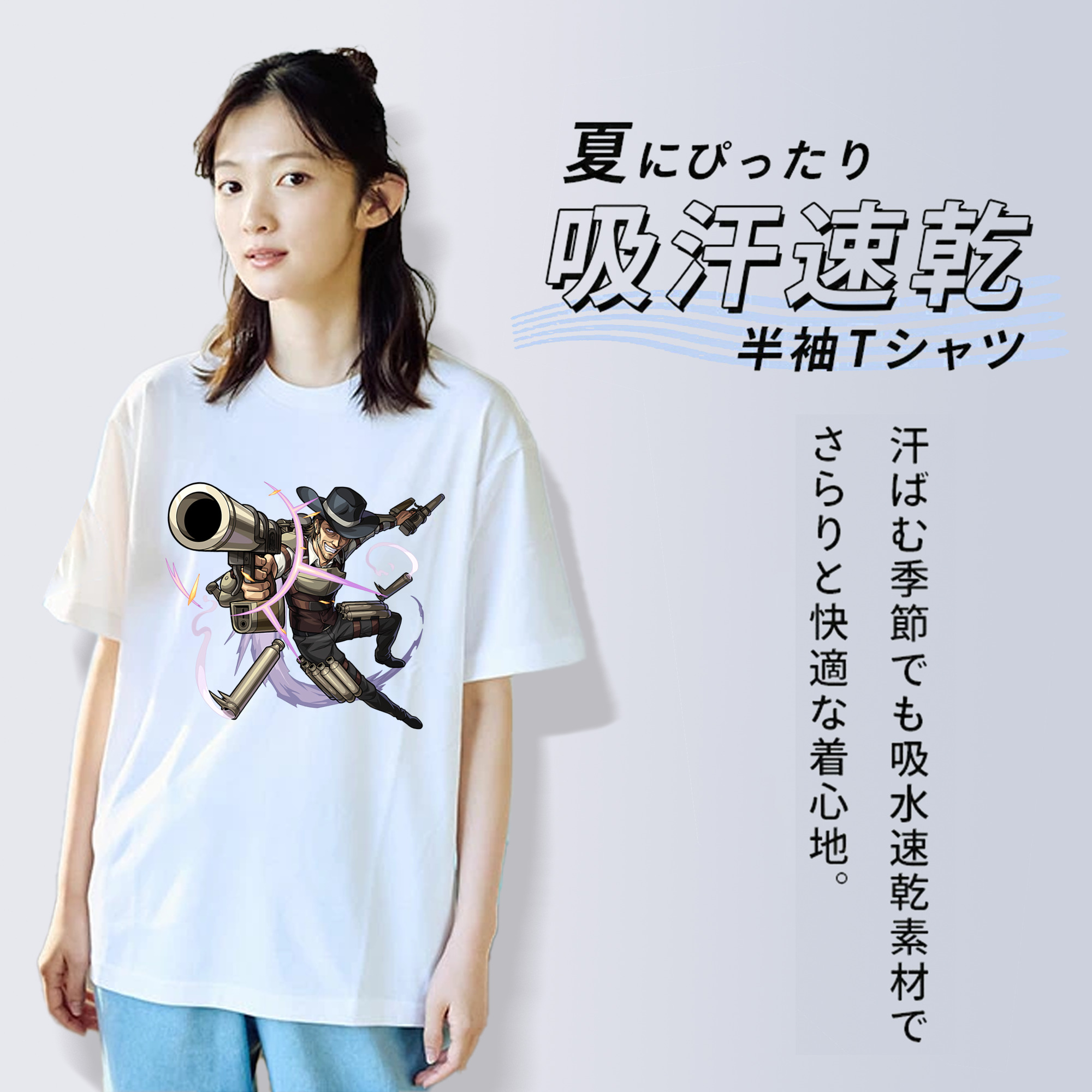 進撃の巨人 ケニー·アッカーマン Attack on Titan Kenny Ackerman 綿100％半袖Tシャツ（フロントプリント）