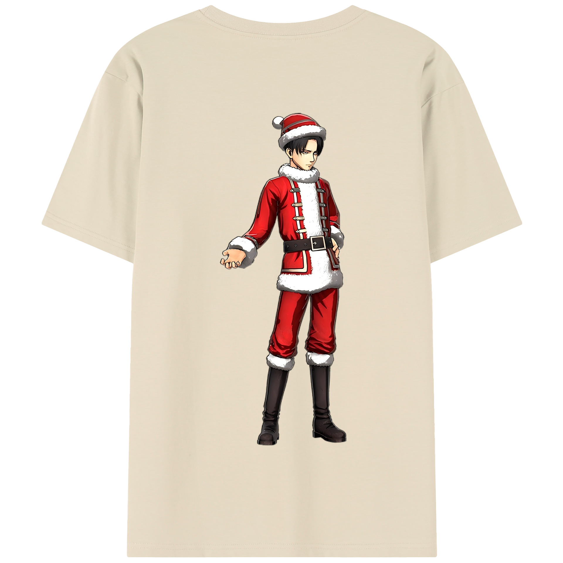 （画像用） 進撃の巨人 リヴァイ·アッカーマン Attack on Titan Levi Ackerman 綿100％半袖Tシャツ（背面プリント）
