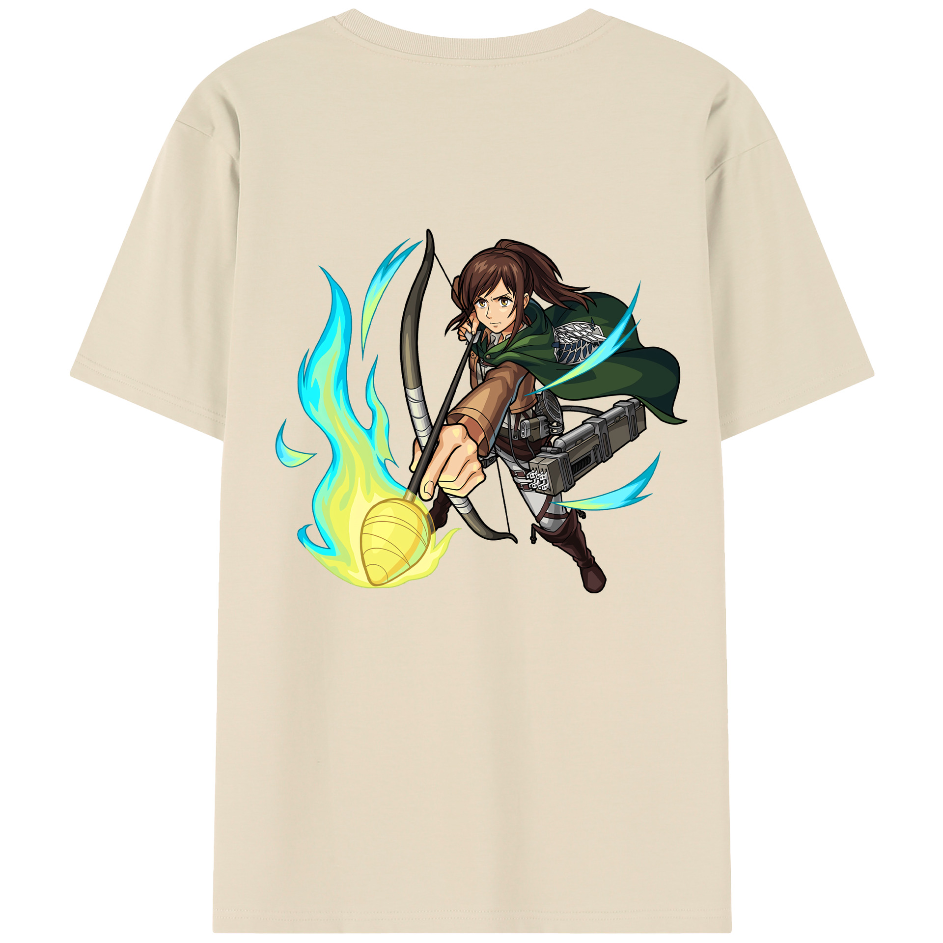 （画像用） 進撃の巨人 サシャ·ブラウス Attack on Titan Sasha Blaus 綿100％半袖Tシャツ（背面プリント）