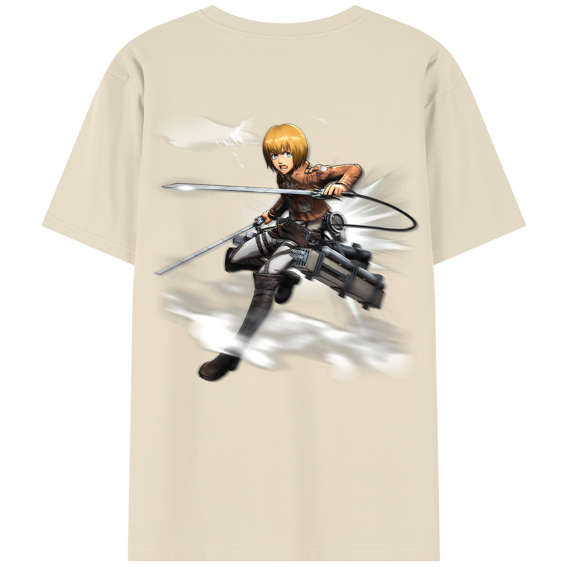 （画像用） 進撃の巨人 アルミン·アルレルト Attack on Titan Armin Arlert 綿100％半袖Tシャツ（背面プリント）