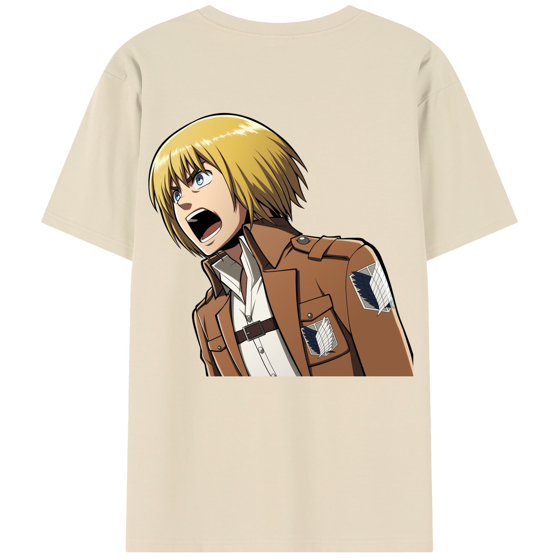 （画像用） 進撃の巨人 アルミン·アルレルト Attack on Titan Armin Arlert 綿100％半袖Tシャツ（背面プリント）