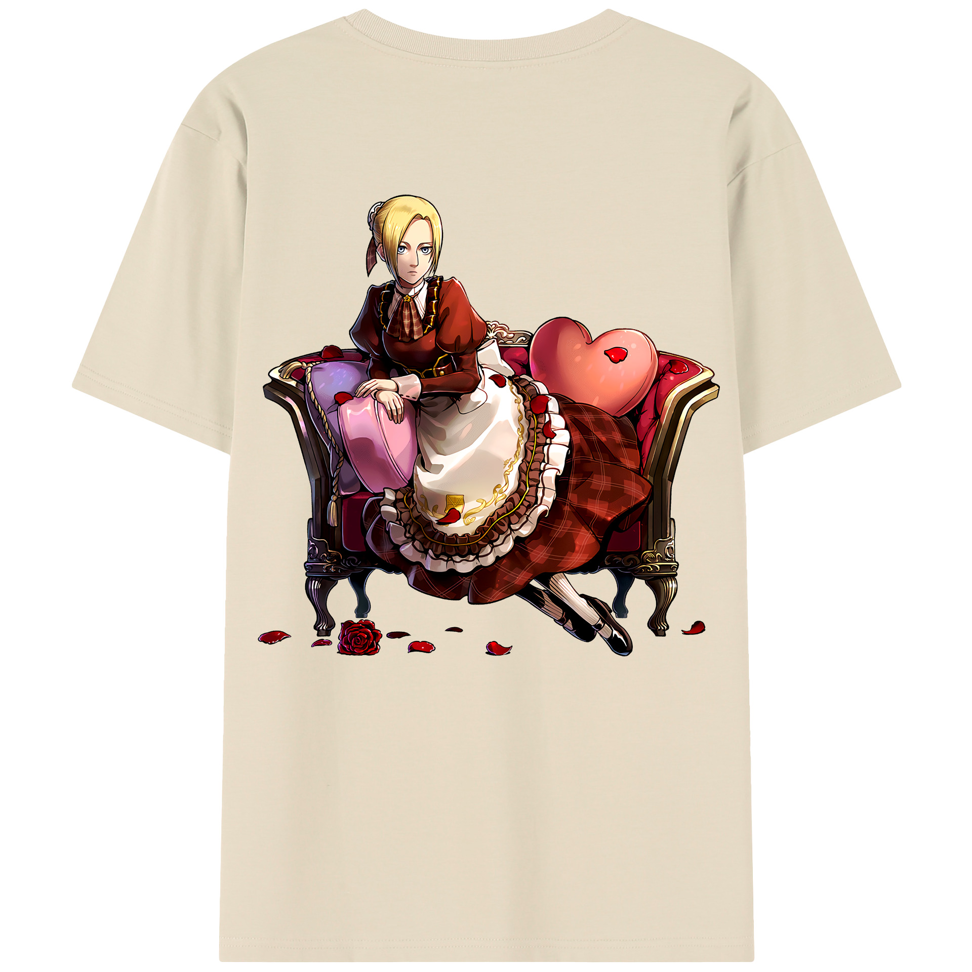 （画像用） 進撃の巨人 アニ・レオンハート Attack on Titan Annie Leonhart 綿100％半袖Tシャツ（背面プリント）