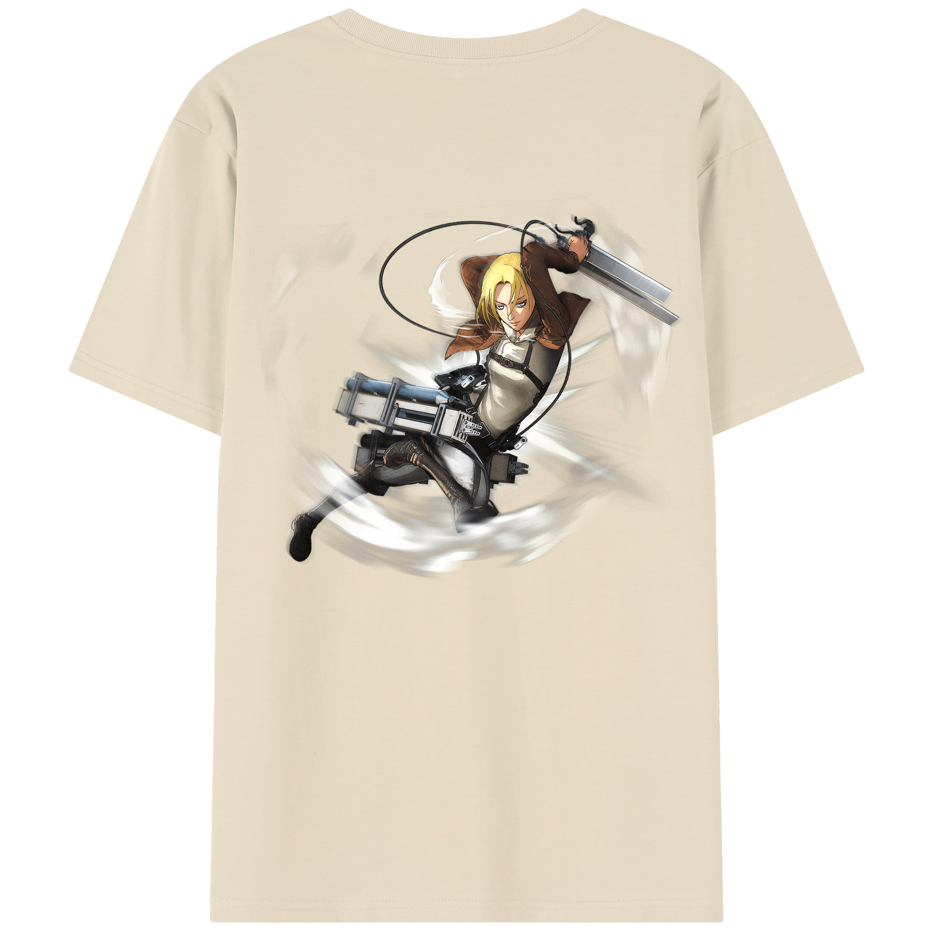 （画像用） 進撃の巨人 アニ・レオンハート Attack on Titan Annie Leonhart 綿100％半袖Tシャツ（背面プリント）