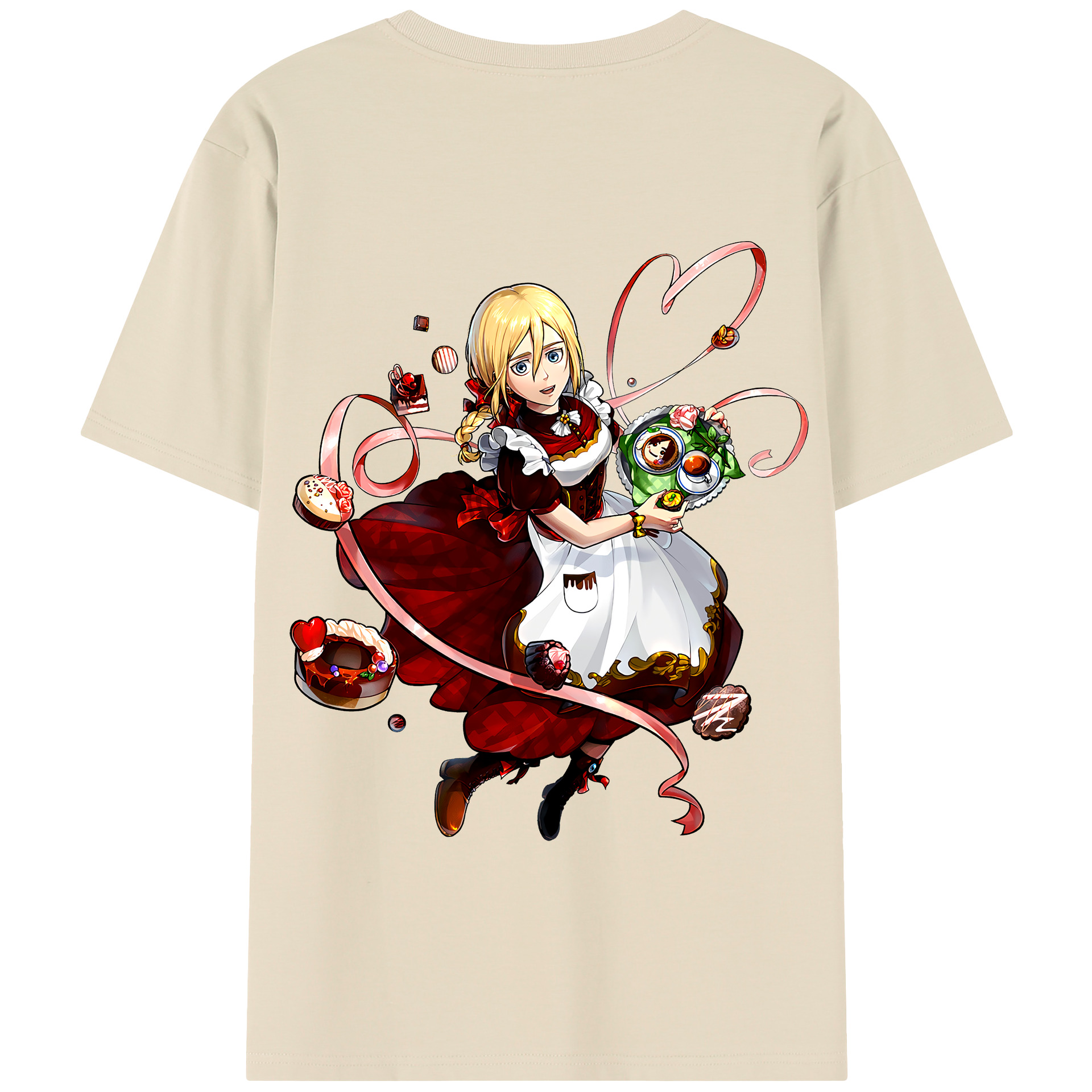 （画像用） 進撃の巨人 クリスタ·レンズ Attack on Titan Christa Lenz 綿100％半袖Tシャツ（背面プリント）