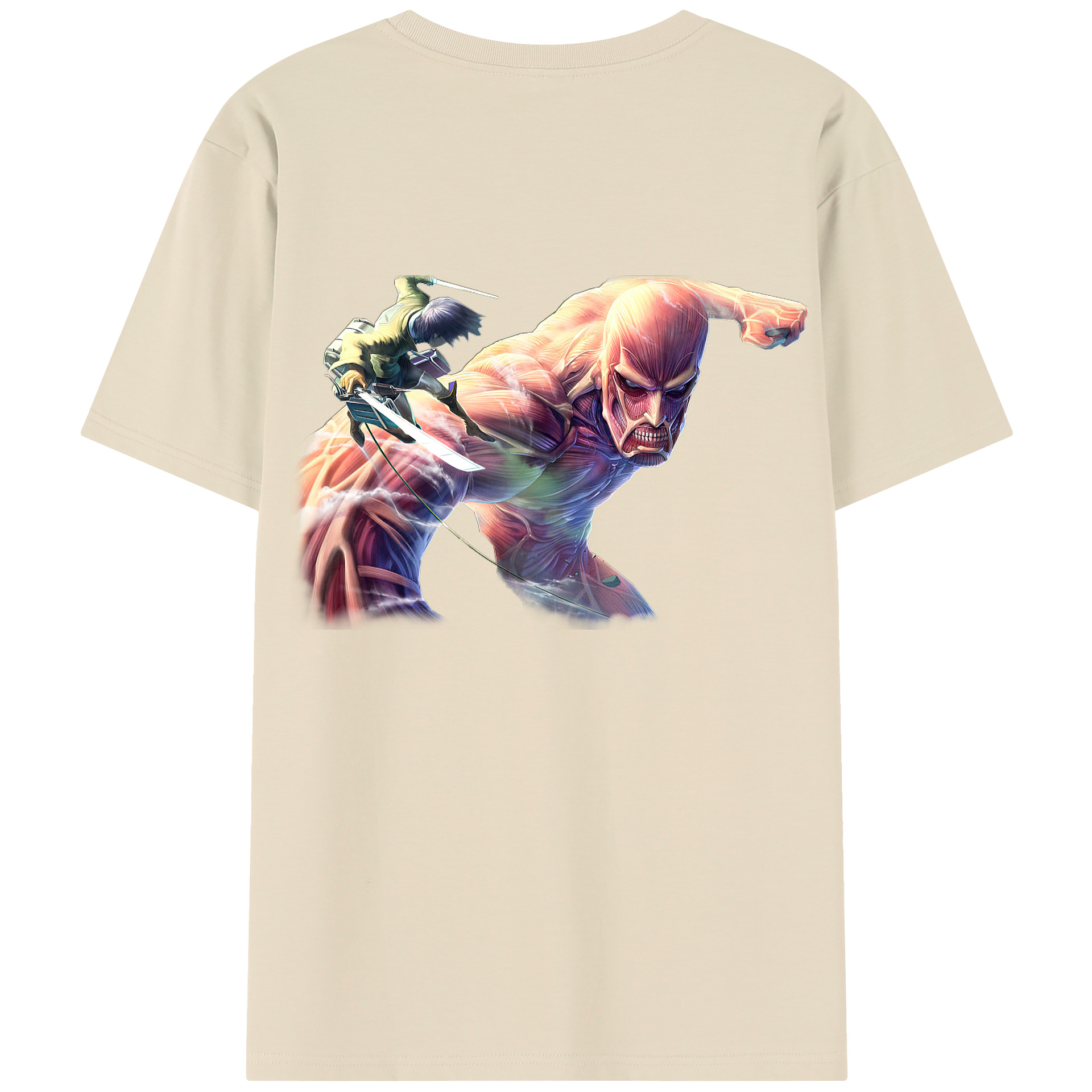 （画像用） 進撃の巨人 Attack on Titan 綿100％半袖Tシャツ（背面プリント）