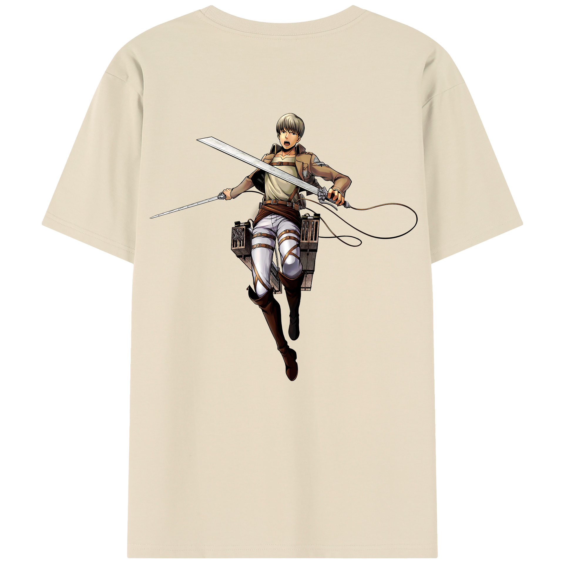 （画像用） 進撃の巨人 Attack on Titan 綿100％半袖Tシャツ（背面プリント）