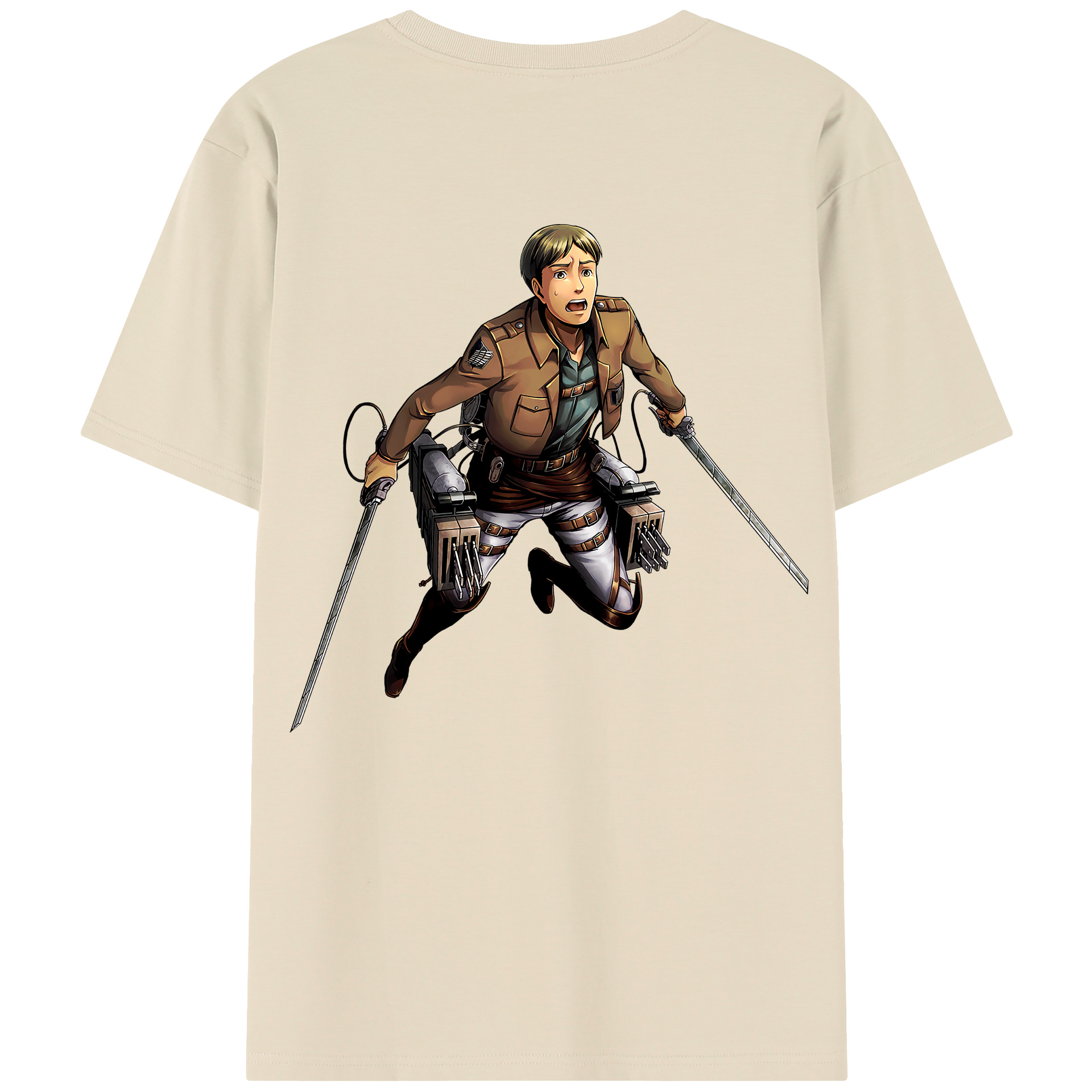 （画像用） 進撃の巨人 Attack on Titan 綿100％半袖Tシャツ（背面プリント）