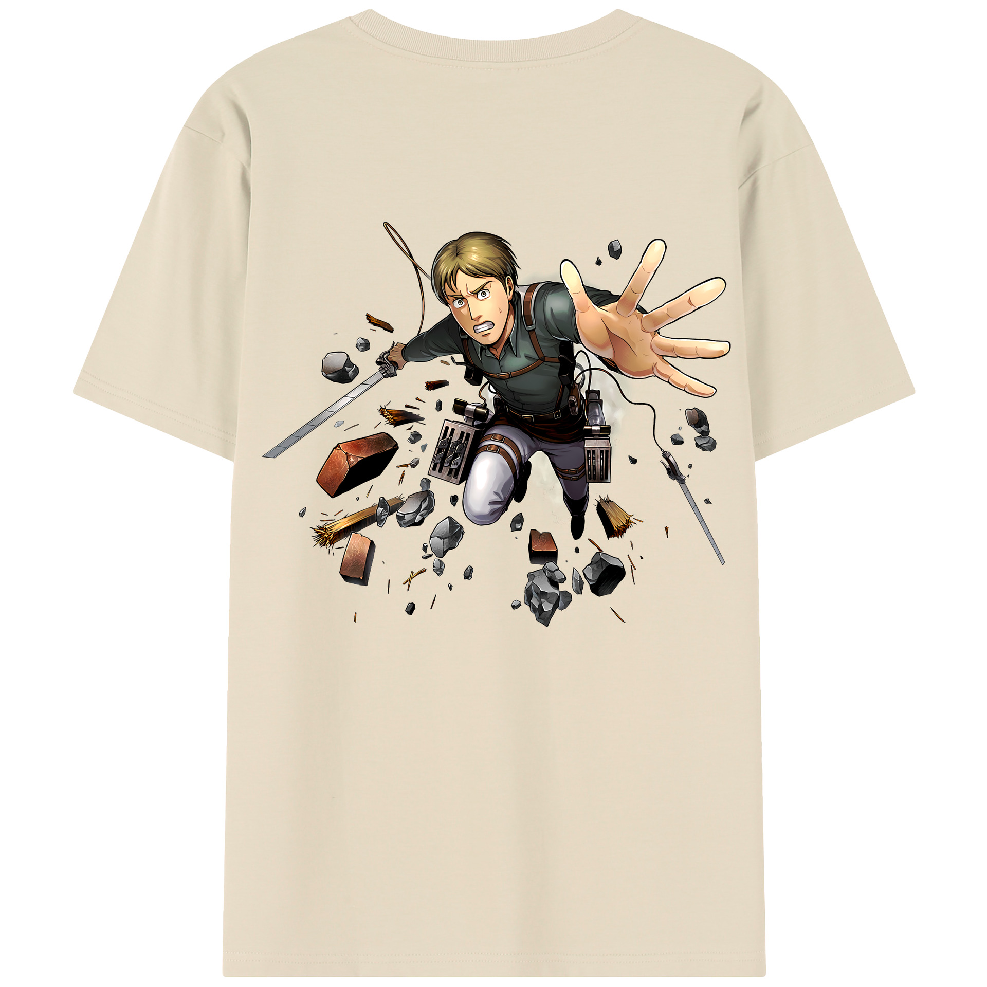 （画像用） 進撃の巨人 Attack on Titan 綿100％半袖Tシャツ（背面プリント）