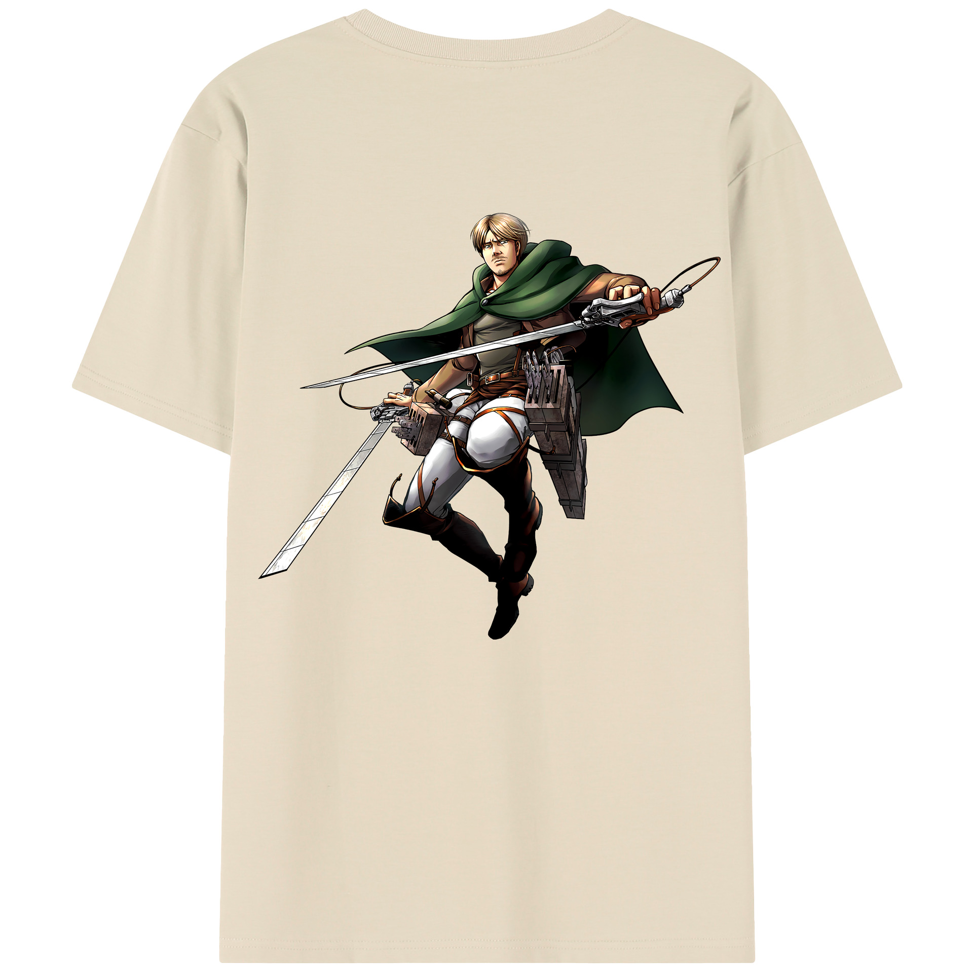 （画像用） 進撃の巨人 Attack on Titan 綿100％半袖Tシャツ（背面プリント）