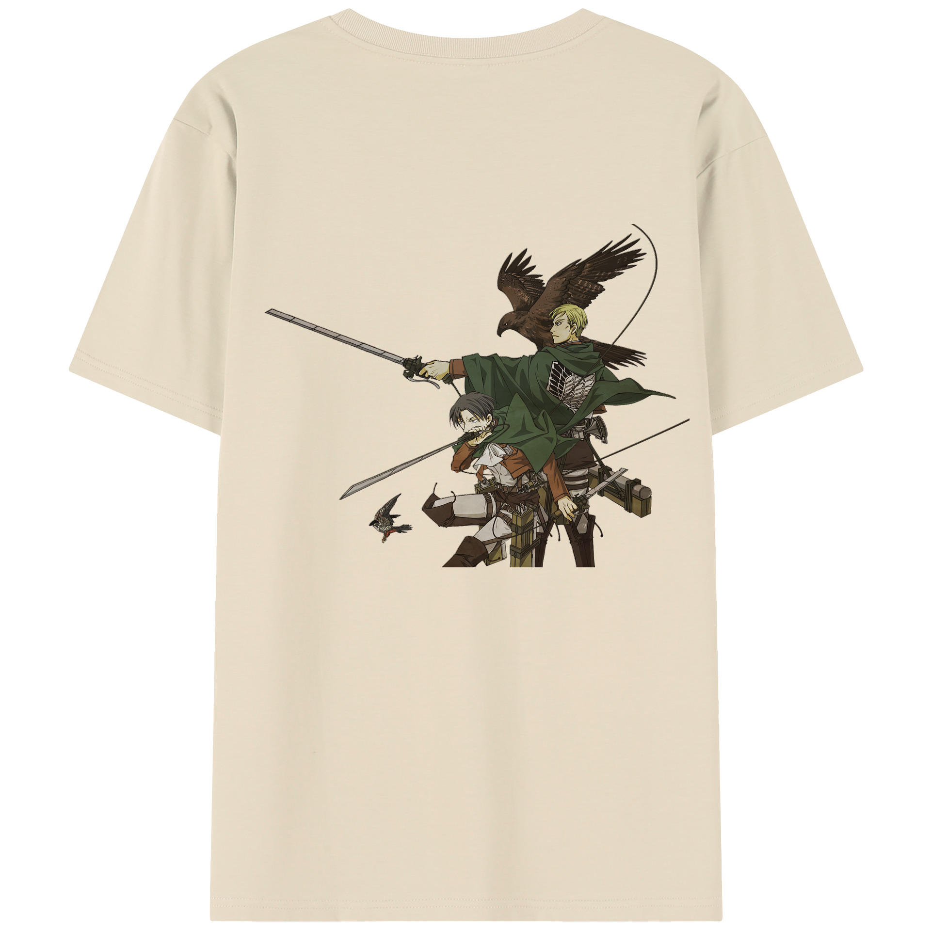 （画像用） 進撃の巨人 Attack on Titan 綿100％半袖Tシャツ（背面プリント）