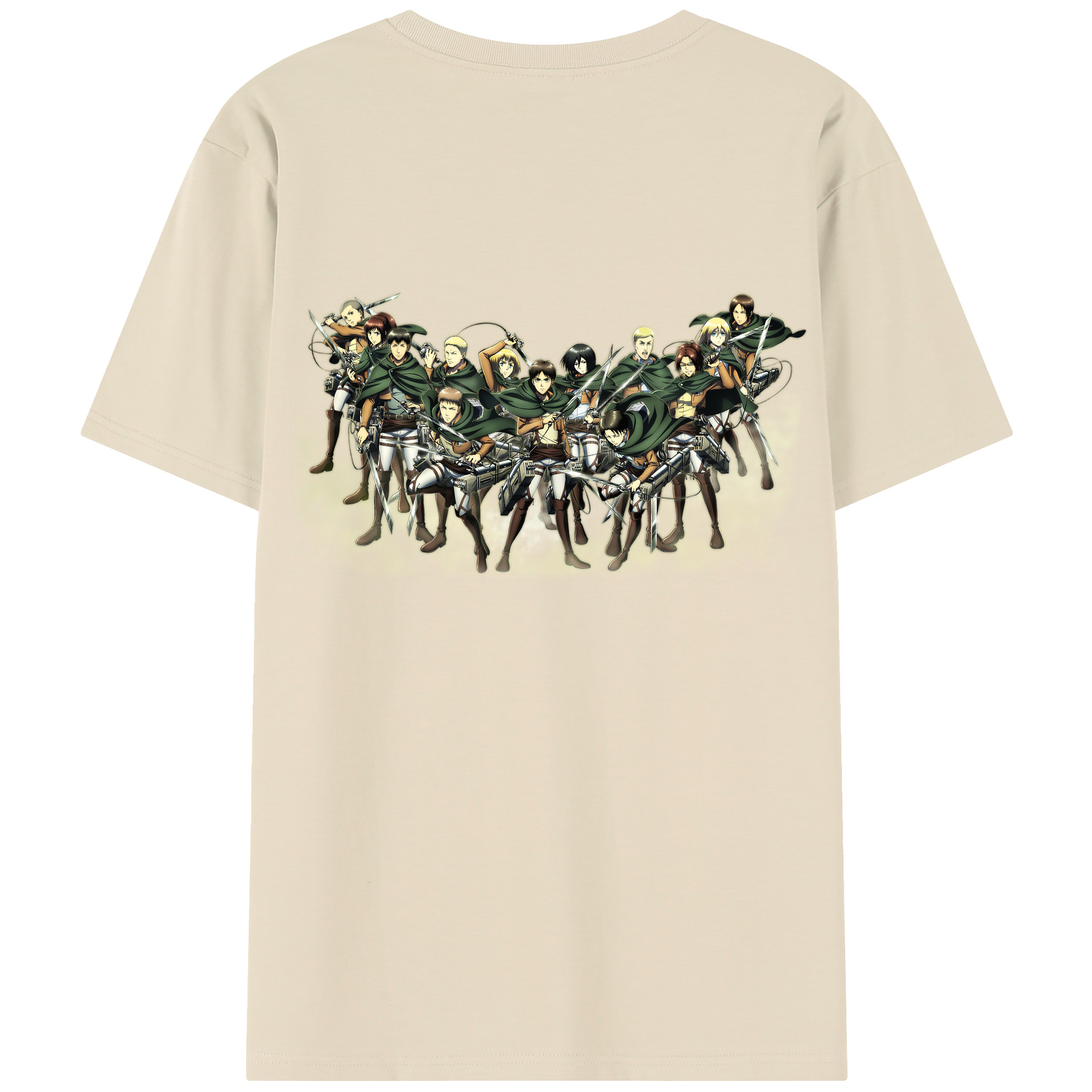 （画像用） 進撃の巨人 Attack on Titan 綿100％半袖Tシャツ（背面プリント）