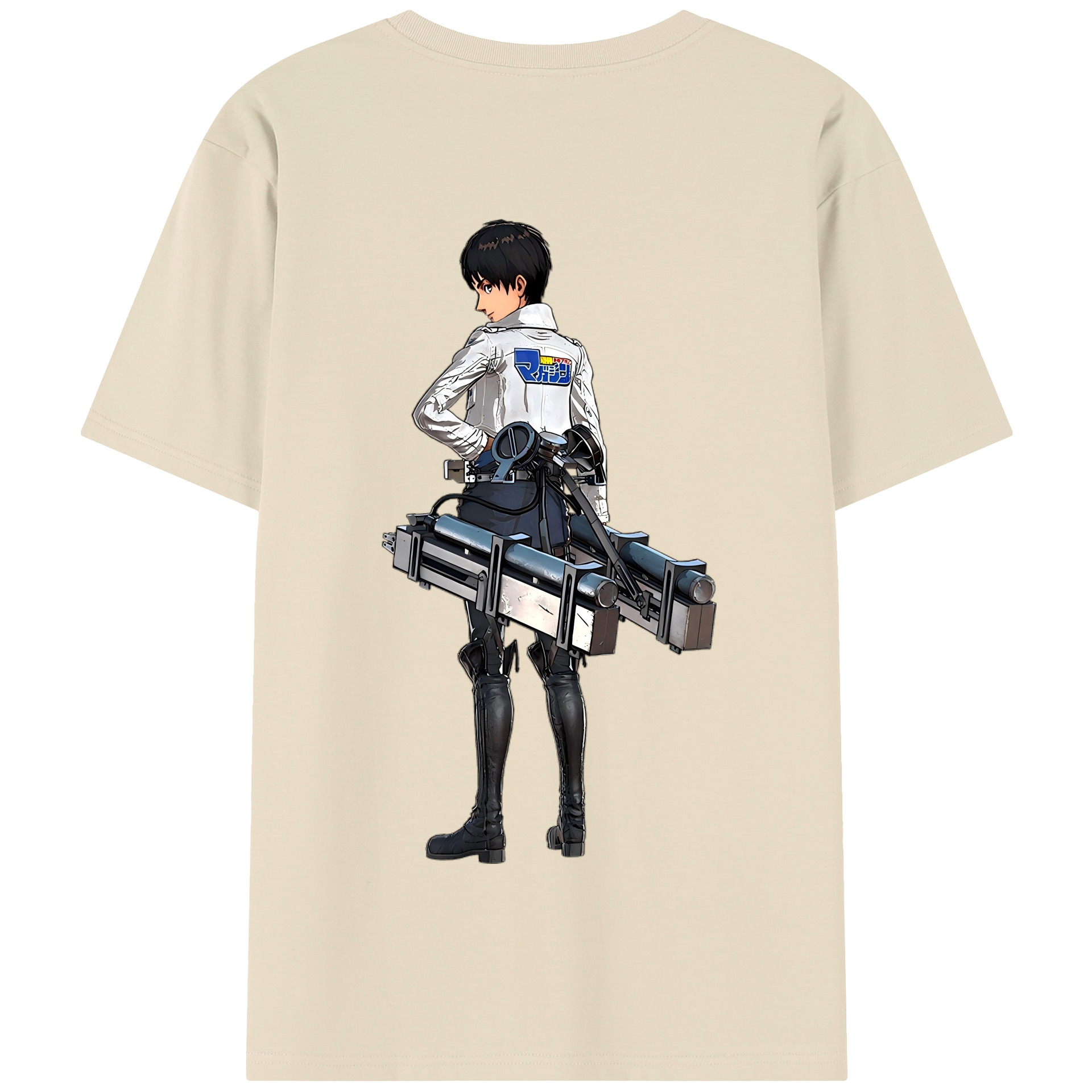 （画像用） 進撃の巨人 エレン･イェーガー Attack on Titan Eren Jäger 綿100％半袖Tシャツ（背面プリント）