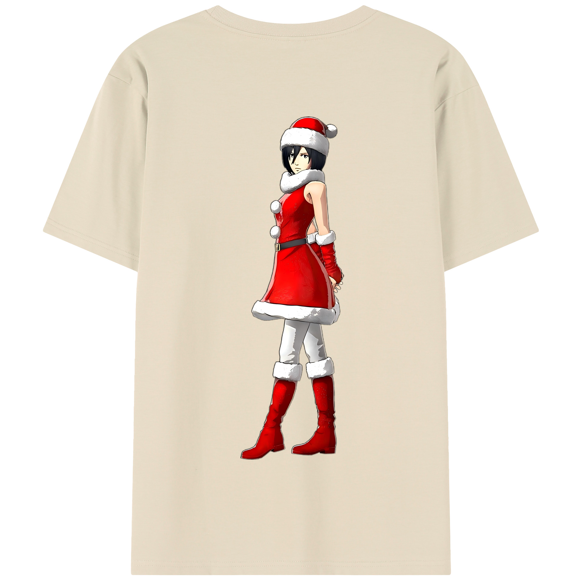 （画像用） 進撃の巨人 ミカサ·アッカーマン Attack on Titan Mikasa Ackerman 綿100％半袖Tシャツ（背面プリント）