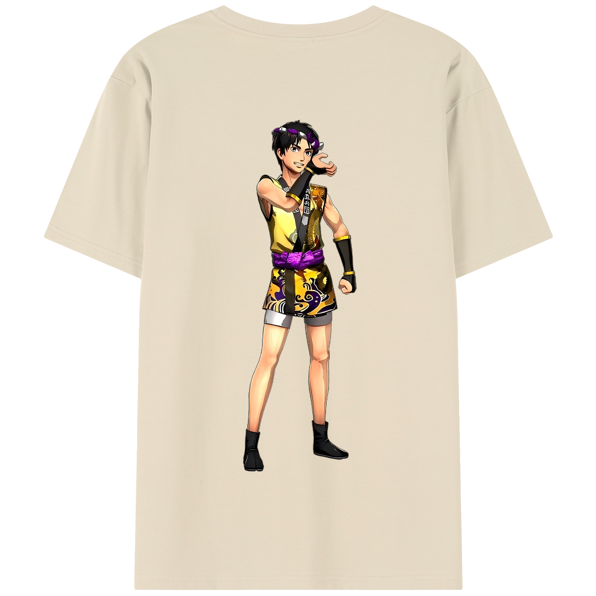 （画像用） 進撃の巨人 リヴァイ·アッカーマン Attack on Titan Levi Ackerman 綿100％半袖Tシャツ（背面プリント）