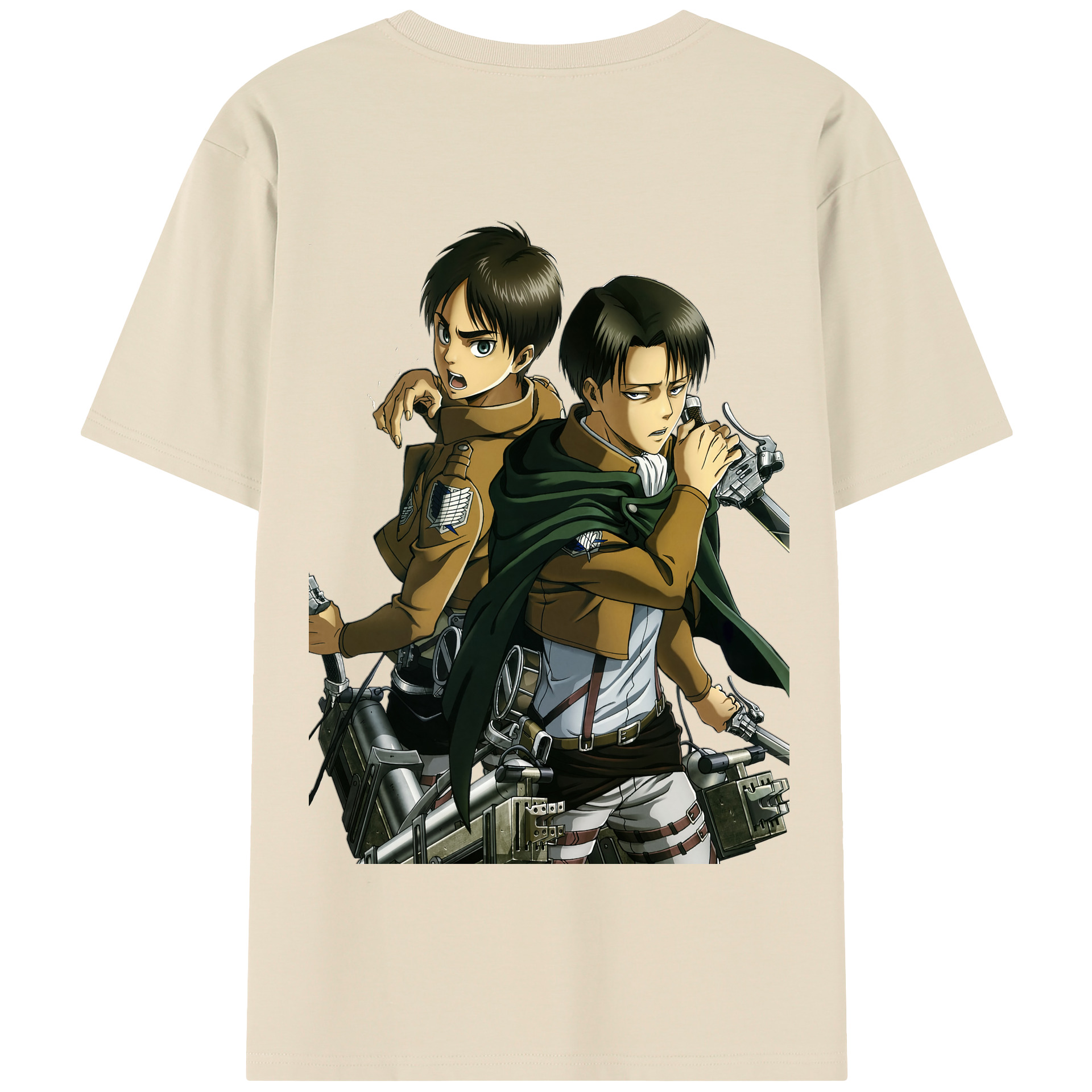 （画像用） 進撃の巨人 リヴァイ·アッカーマン Attack on Titan Levi Ackerman 綿100％半袖Tシャツ（背面プリント）