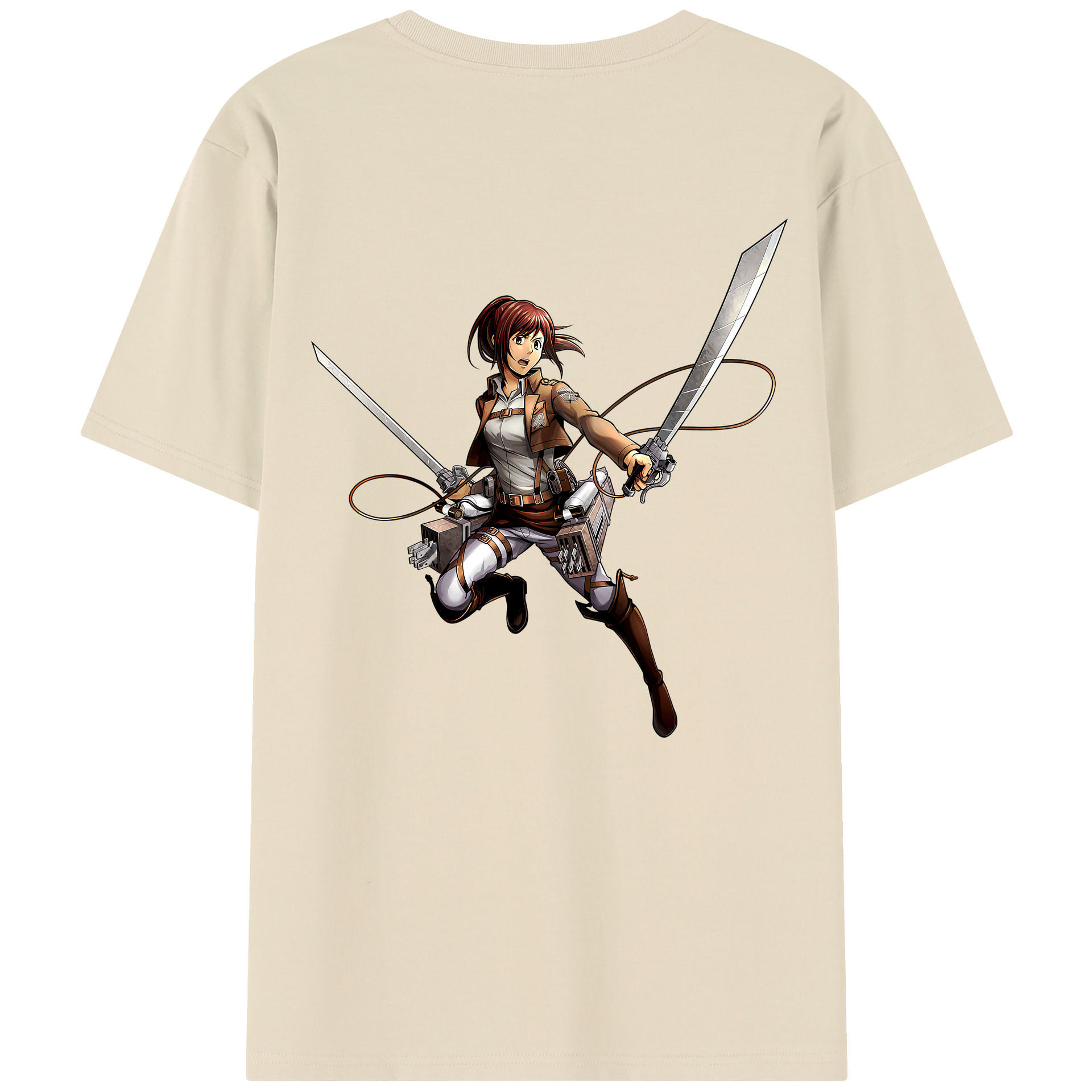 （画像用） 進撃の巨人 サシャ·ブラウス Attack on Titan Sasha Blaus 綿100％半袖Tシャツ（背面プリント）
