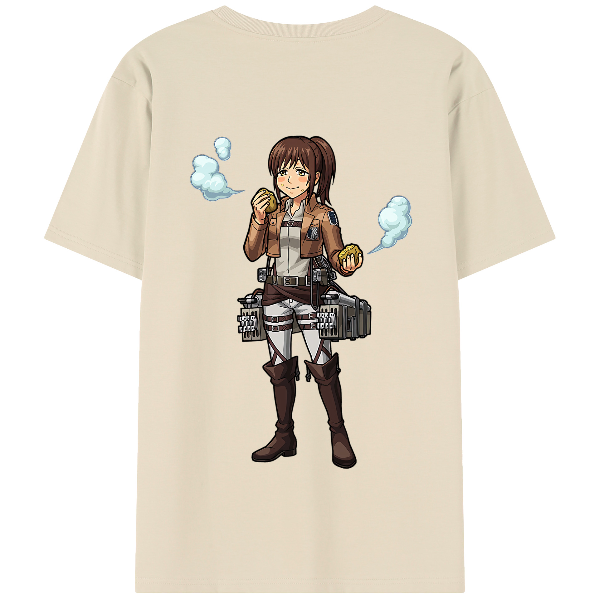 （画像用） 進撃の巨人 サシャ·ブラウス Attack on Titan Sasha Blaus 綿100％半袖Tシャツ（背面プリント）