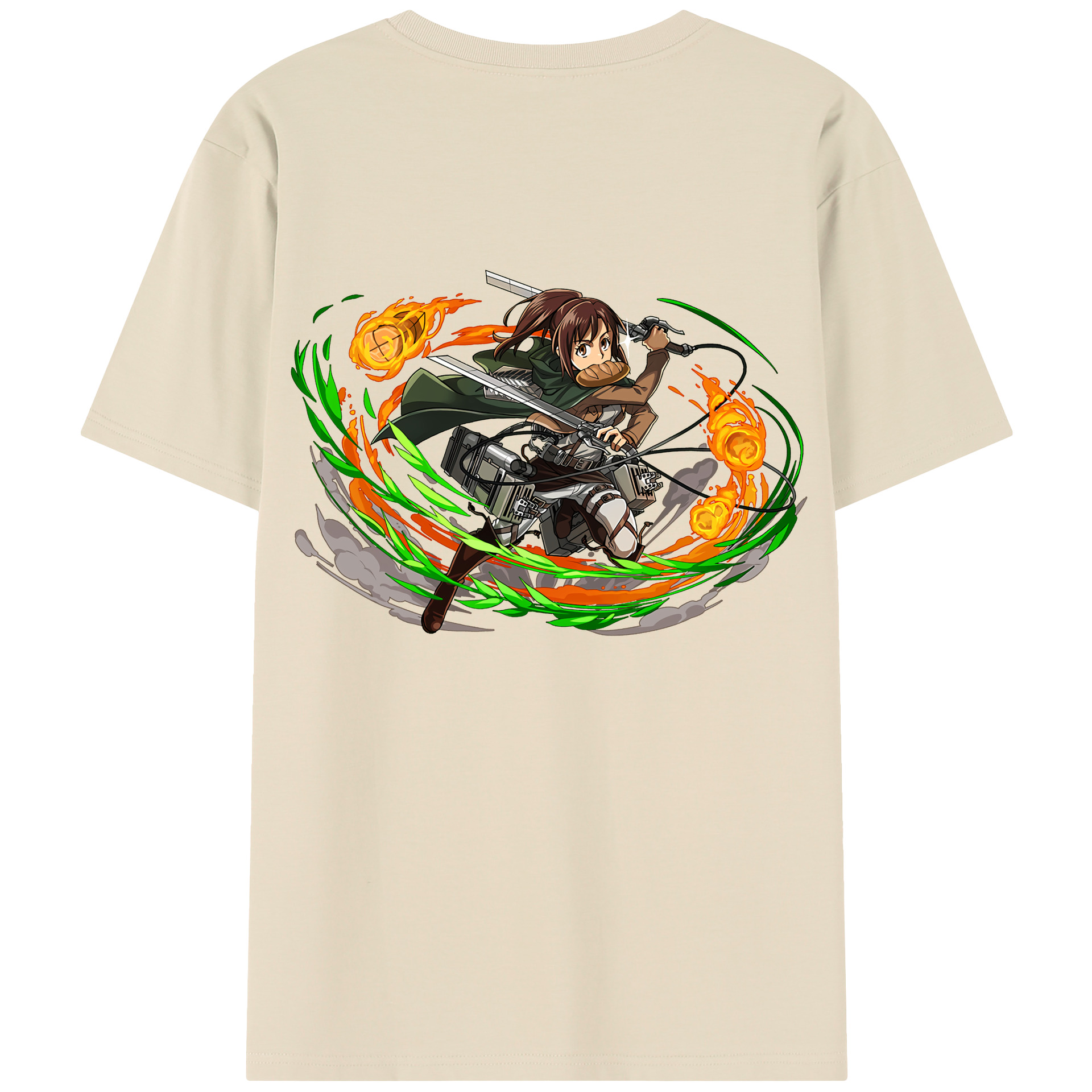 （画像用） 進撃の巨人 サシャ·ブラウス Attack on Titan Sasha Blaus 綿100％半袖Tシャツ（背面プリント）