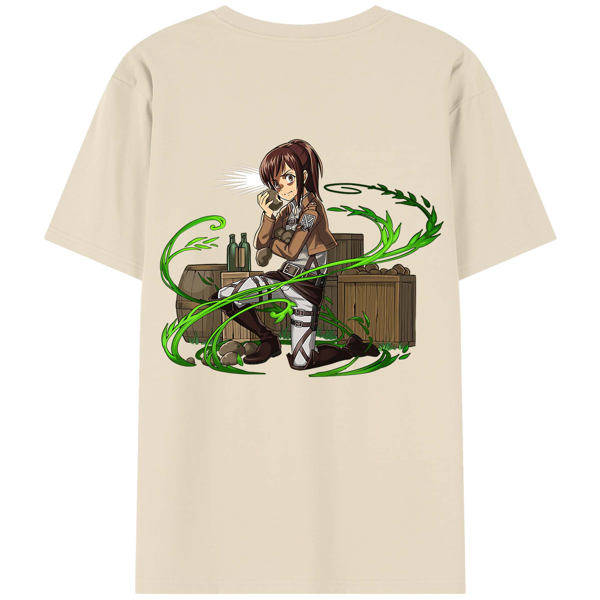 （画像用） 進撃の巨人 サシャ·ブラウス Attack on Titan Sasha Blaus 綿100％半袖Tシャツ（背面プリント）